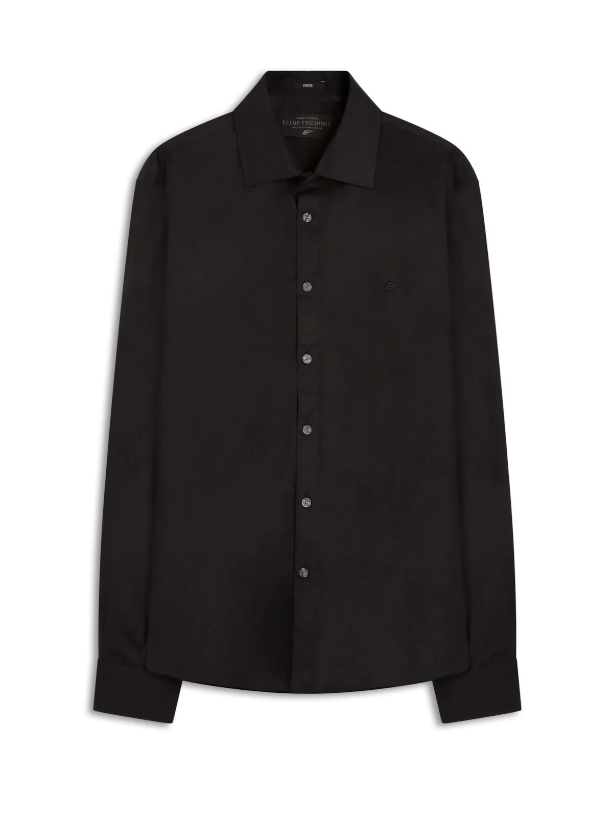 Camisa Tricoline Slim Italian Preto — imagem 1