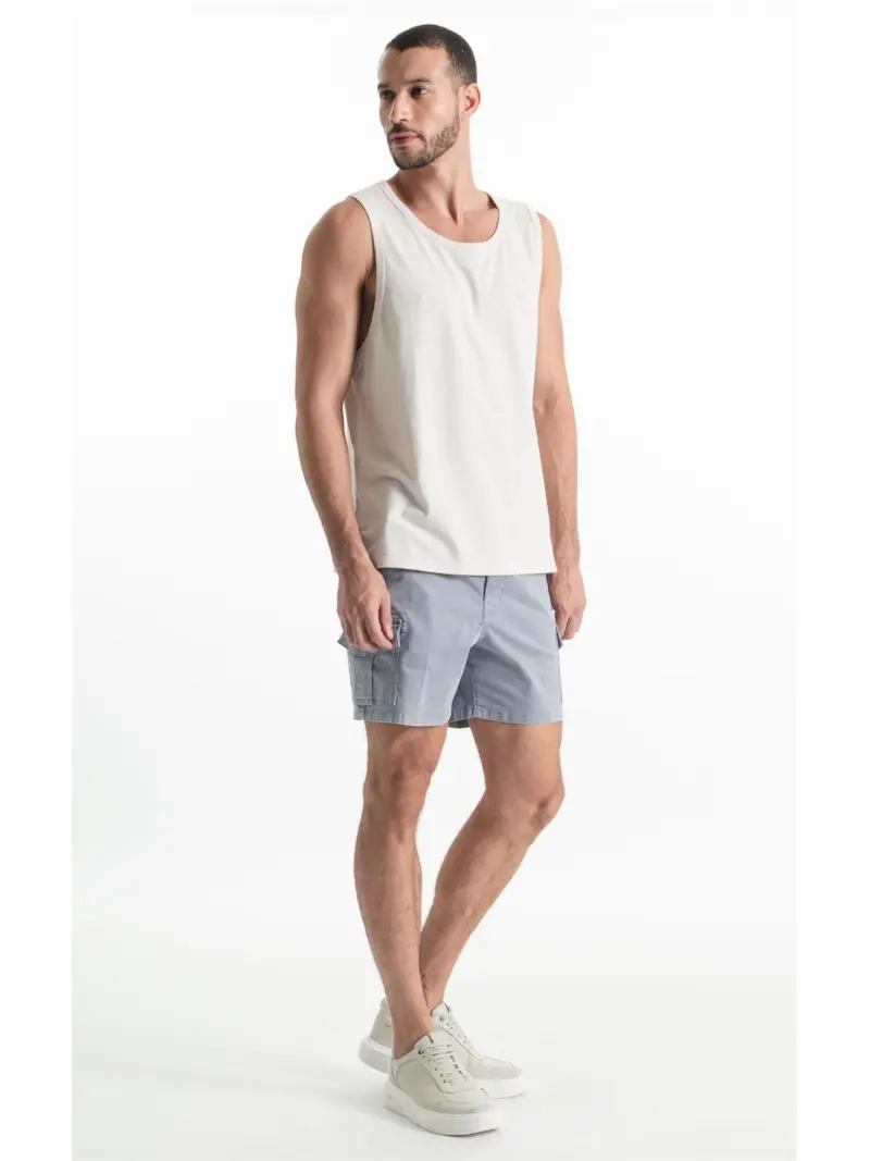 Bermuda Color Twill Power Hawaii Cargo Blue Vintage