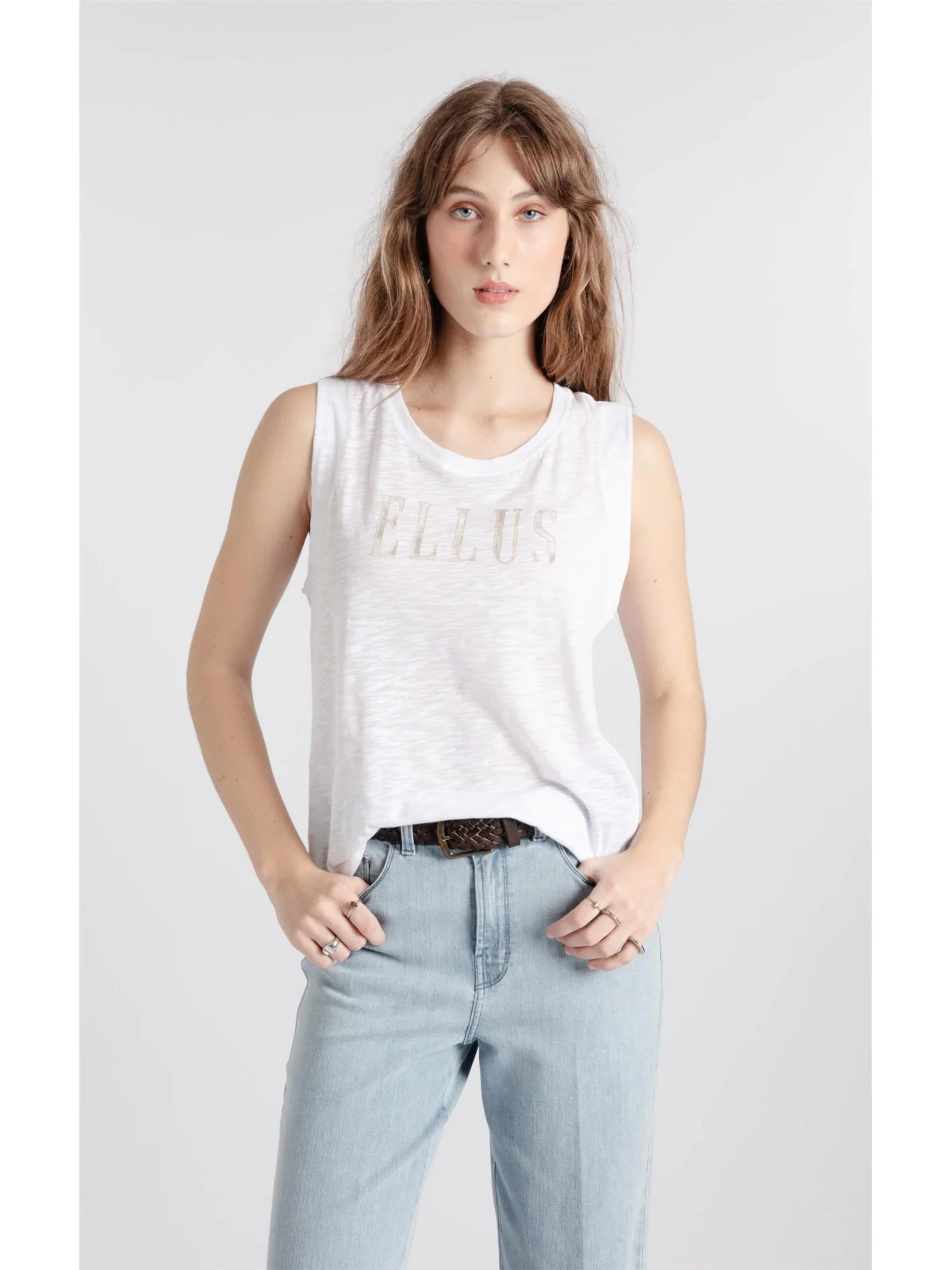 Blusa Cotton Flame Ellus Iron Boyish Off White — imagem 1