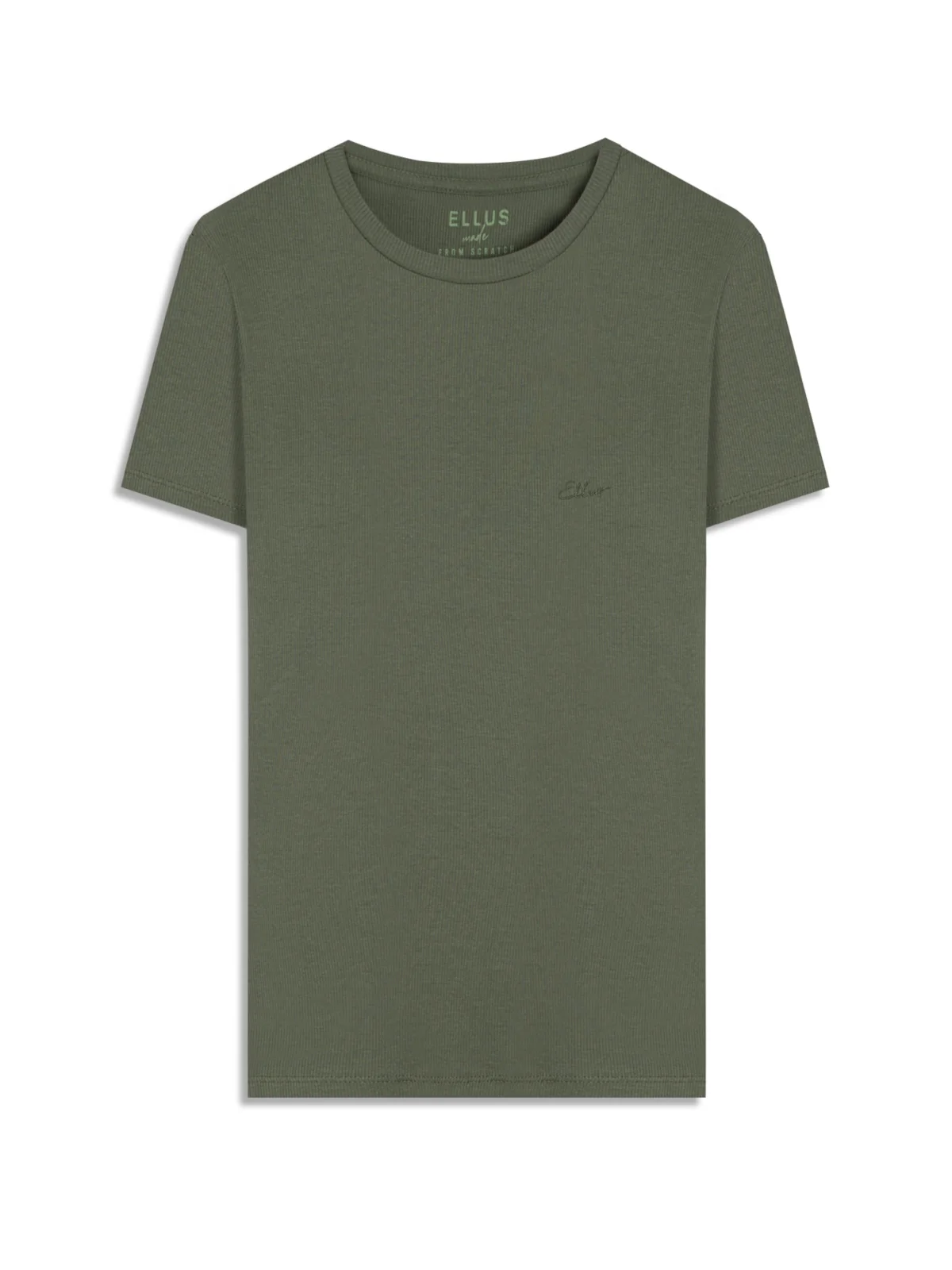 Blusa Cursive Baby Look Verde Army — imagem 1