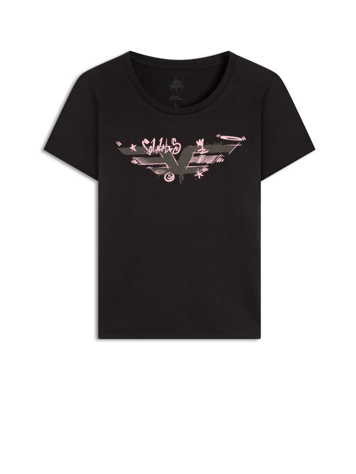 Blusa Easa Graffiti Ellus Preto — imagem 1