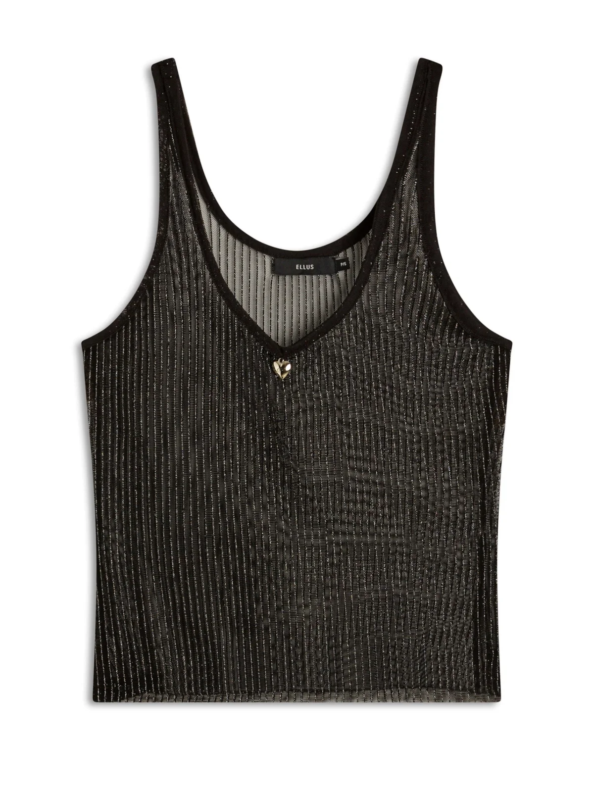 Blusa Tule Lurex Sleeveless Preto — imagem 1