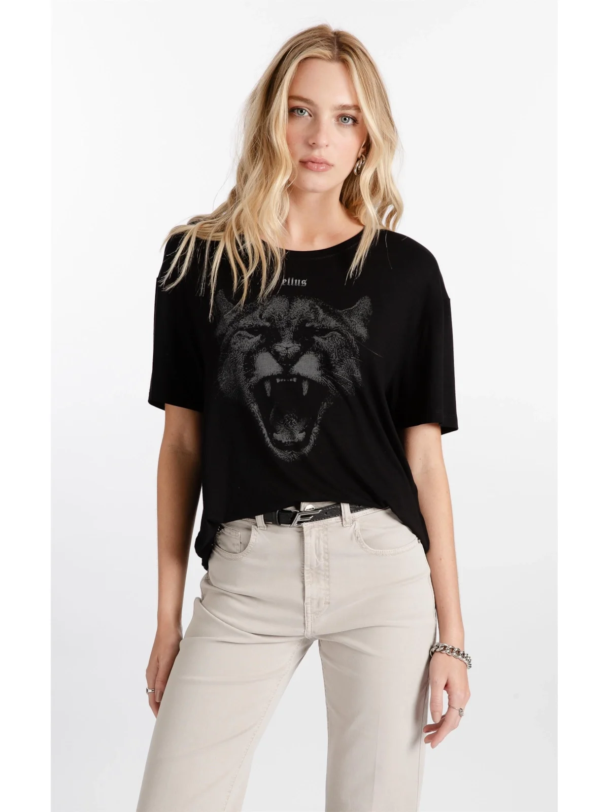 Blusa Viscolycra Cougar Preto — imagem 1