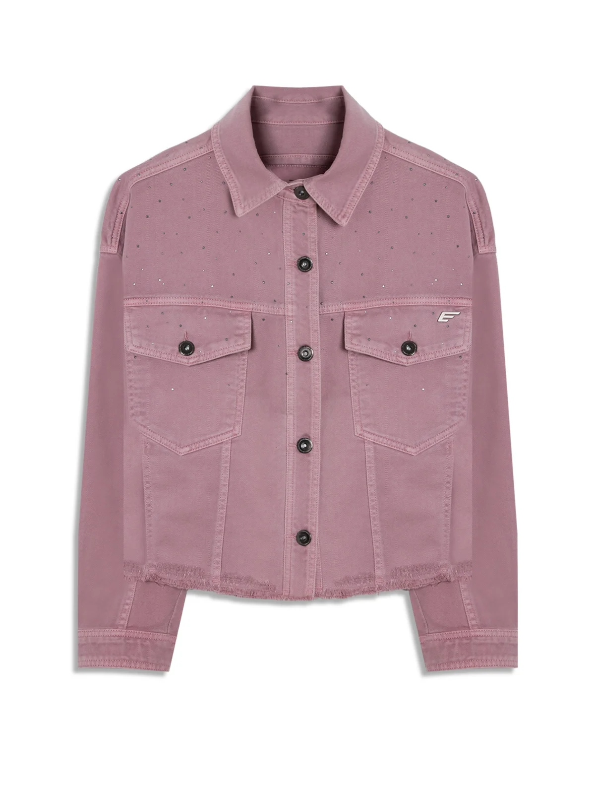 Jaqueta White Denim Oversized Rosa Velho — imagem 1