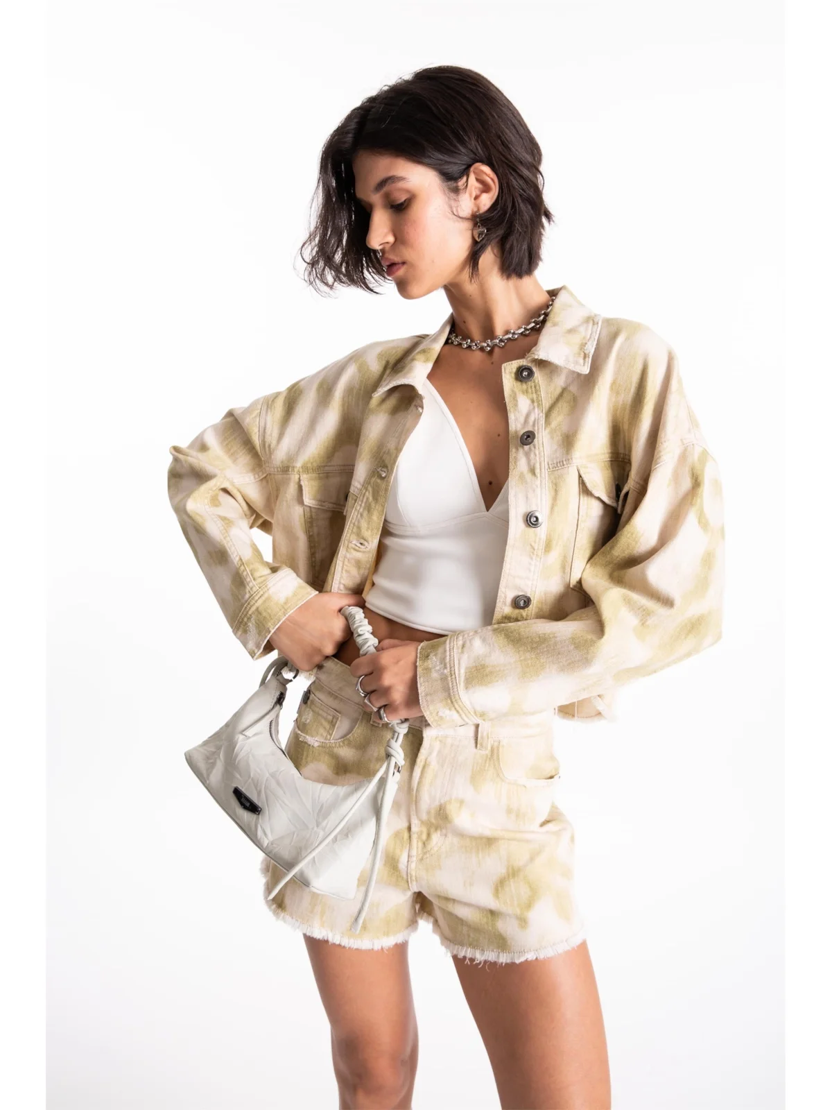 Jaqueta Raw Organic Oversized Cropped Lemon — imagem 1