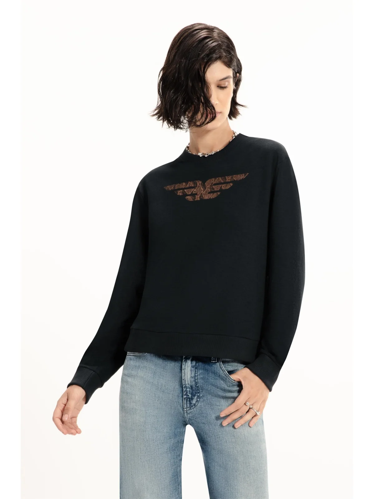 Moletom Velvet Ellus Easa Snake Preto — imagem 1