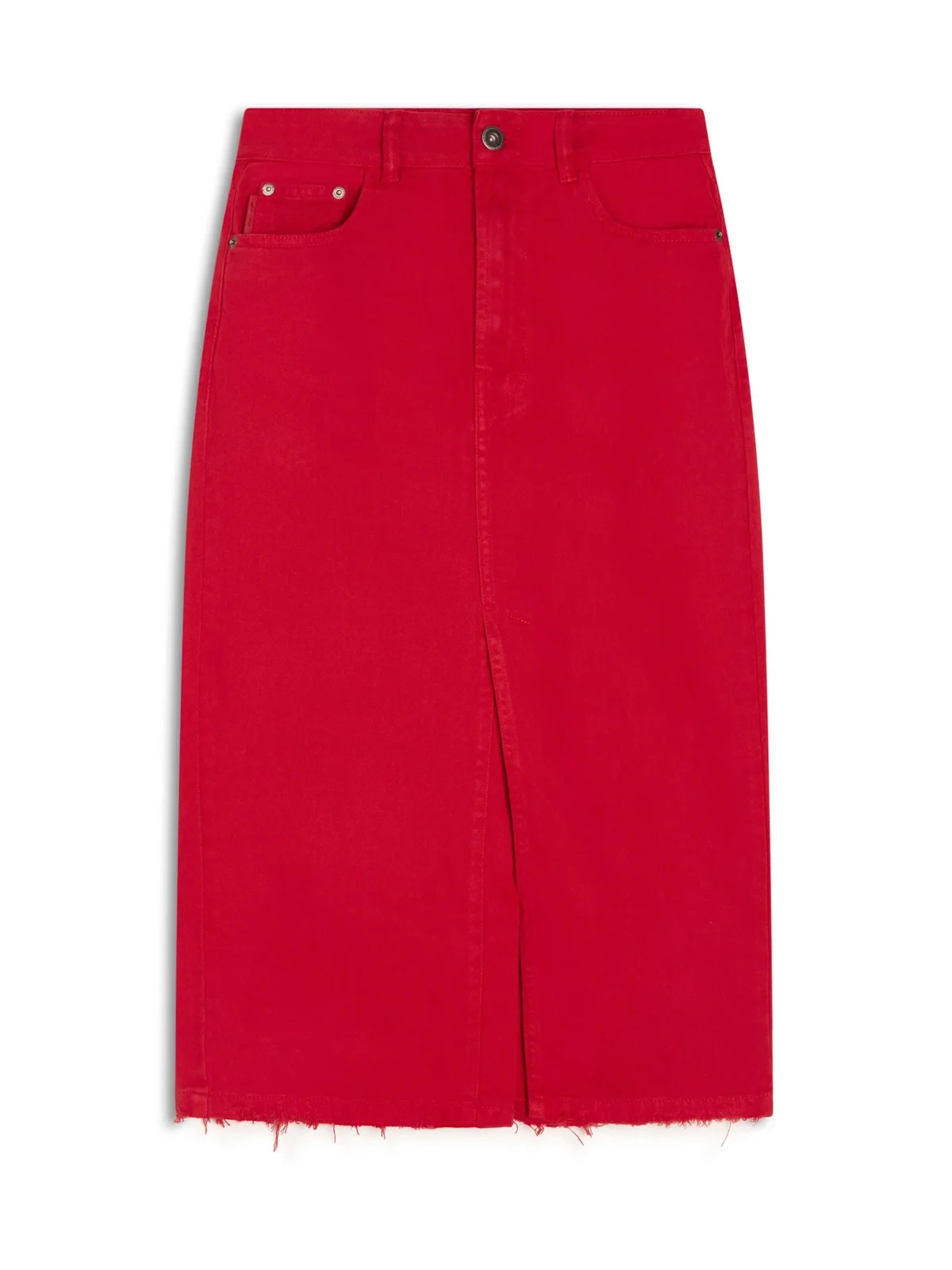 Saia Western White Denim Vermelho — imagem 1