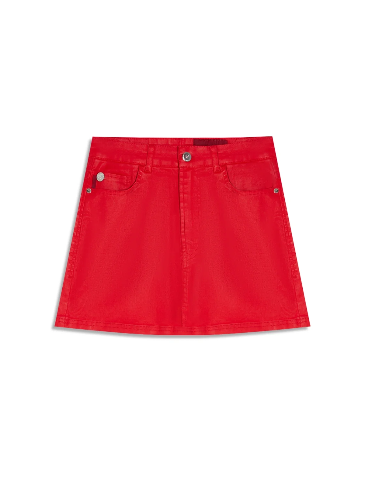 Saia Leather Denim Emma Vermelho — imagem 1