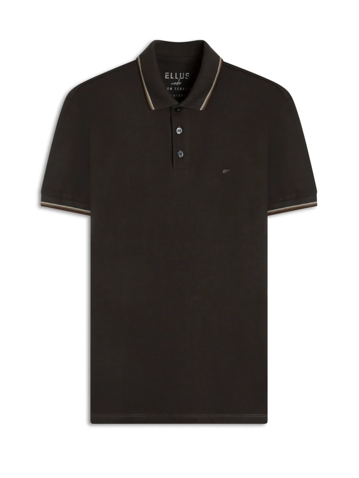 Polo Piquet Easa Friso Grafite — imagem 1