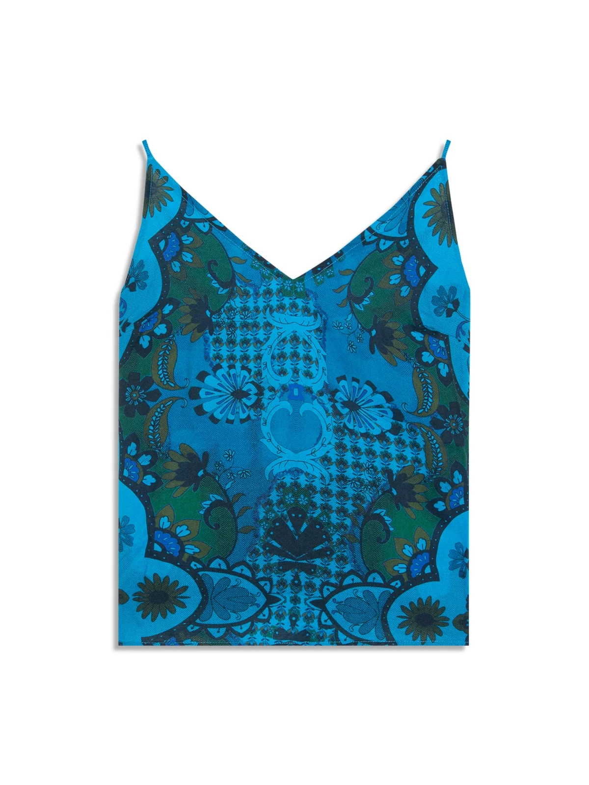 Regata Flowers Mix Sleeveless Oceano — imagem 1