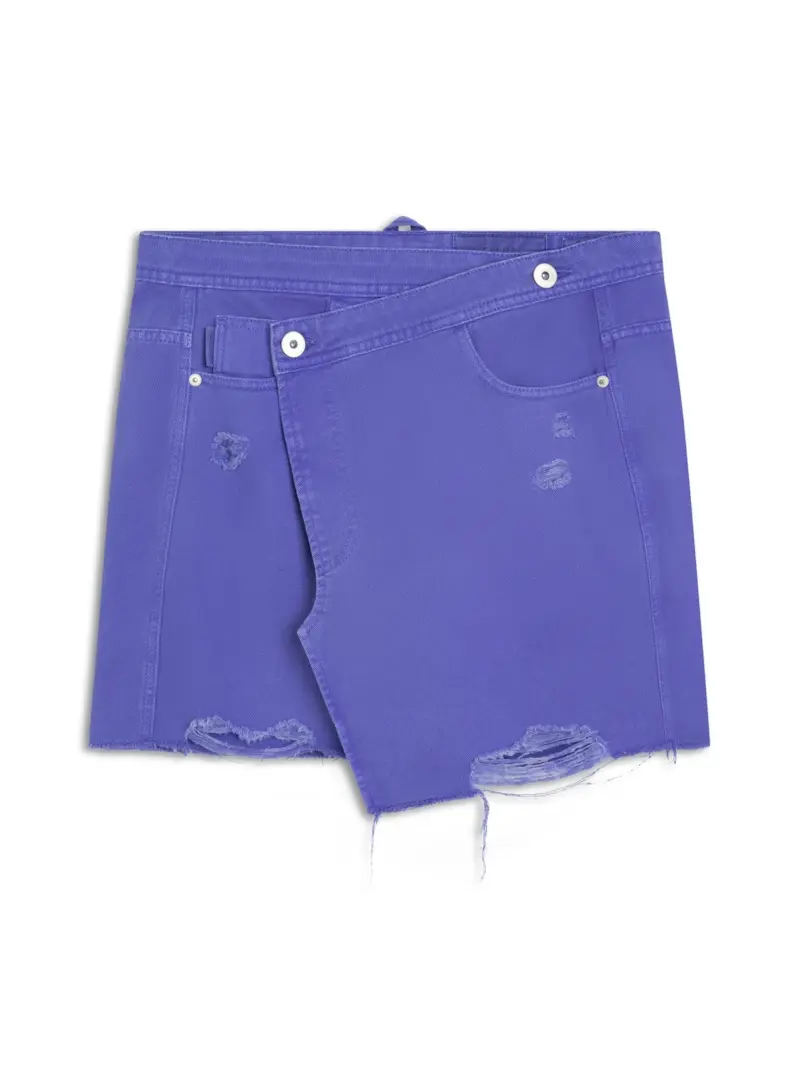 White Denim Ii Saia Wrap Azul Bic