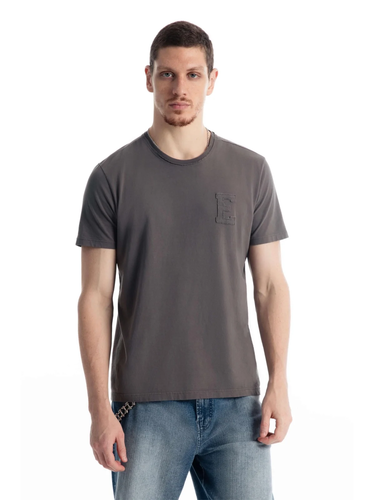 T-Shirt Fine e Waffel Over Marrom — imagem 1