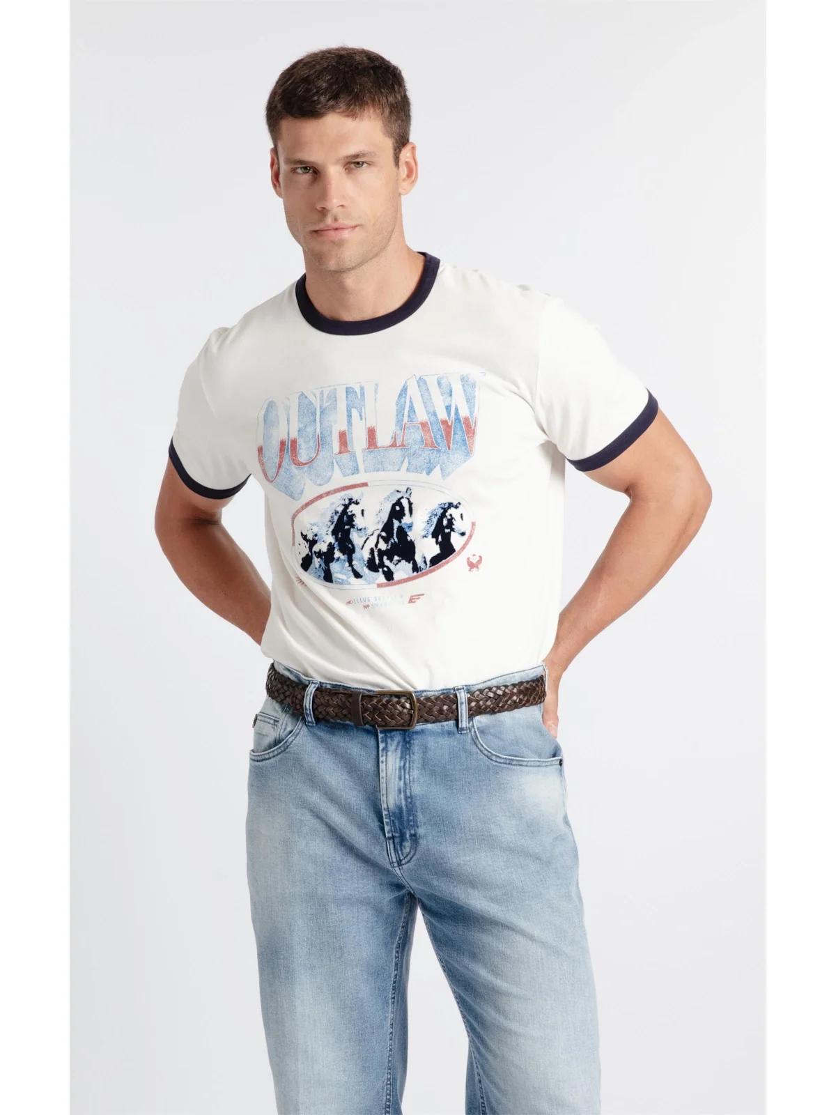 T-Shirt Outlaw Off White — imagem 1