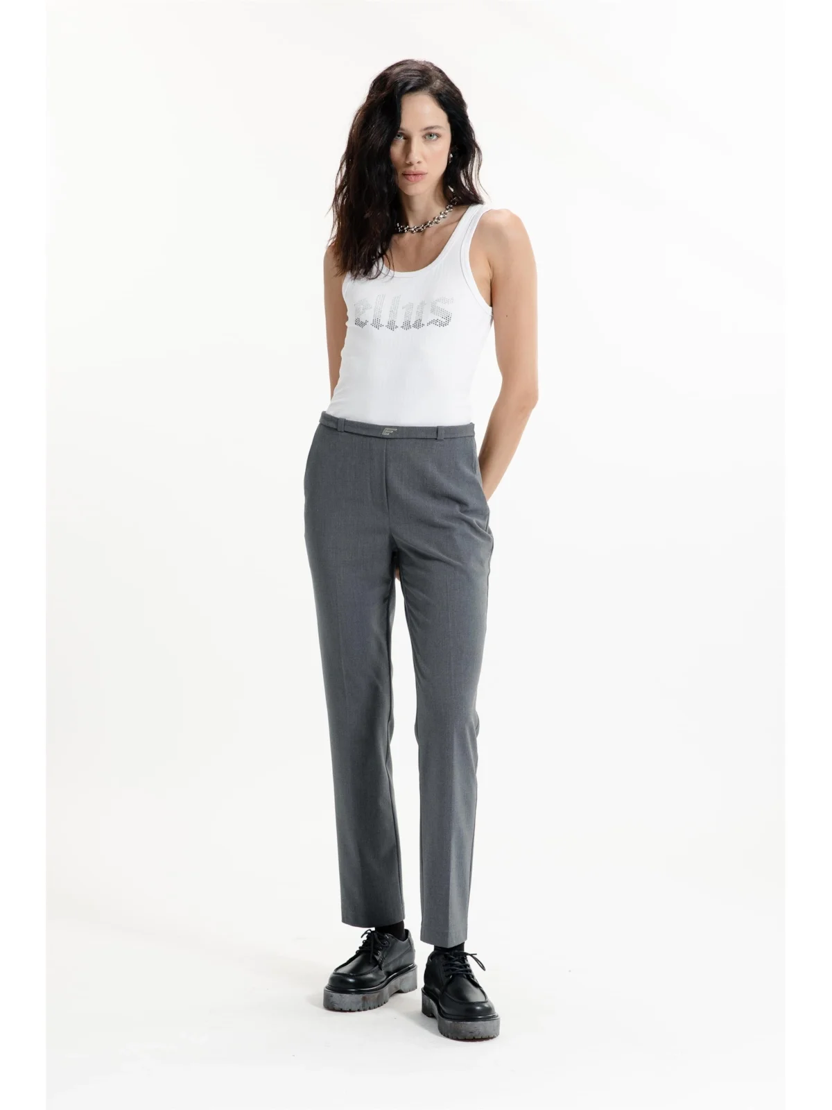 Tailoring Carrot Belt Like Cinza Medio — imagem 1