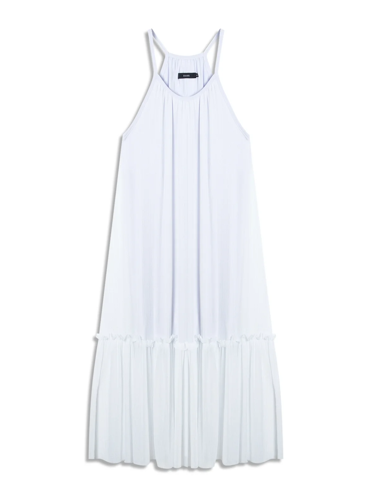 Vestido Tule Lurex Midi Branco — imagem 1