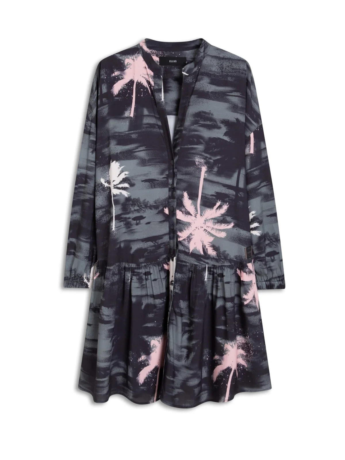 Vestido Chemise Ruffle Verde Claro — imagem 1