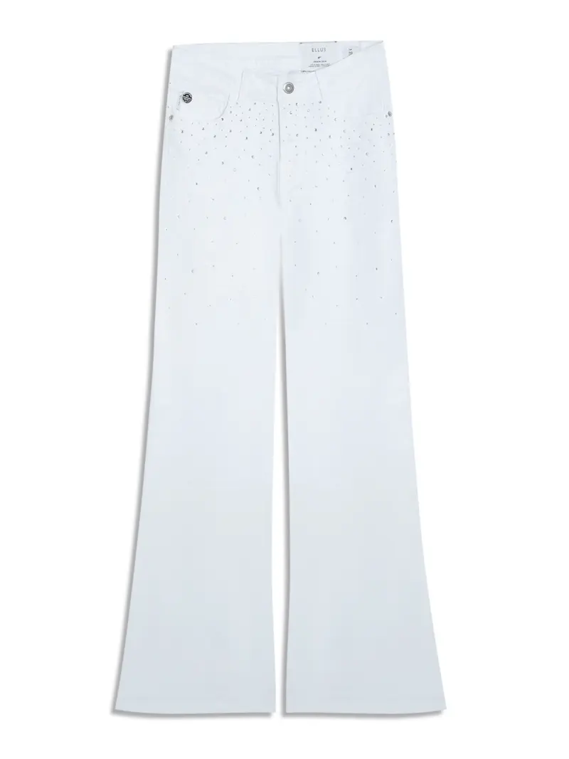 Vintage Denim Color Flare Cristal Branco