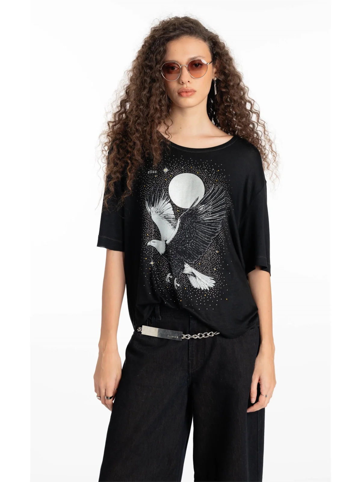 Viscotricot Eagle Loose Mc Preto — imagem 1