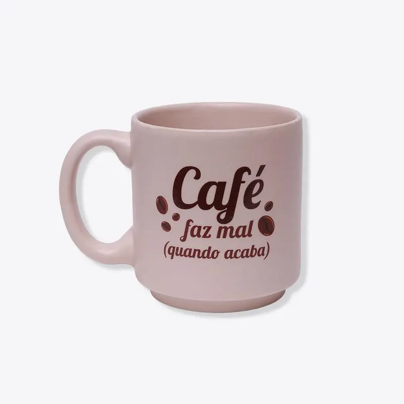 Caneca Mini Tina 100ML Cafe Faz Mal Quando Acaba
