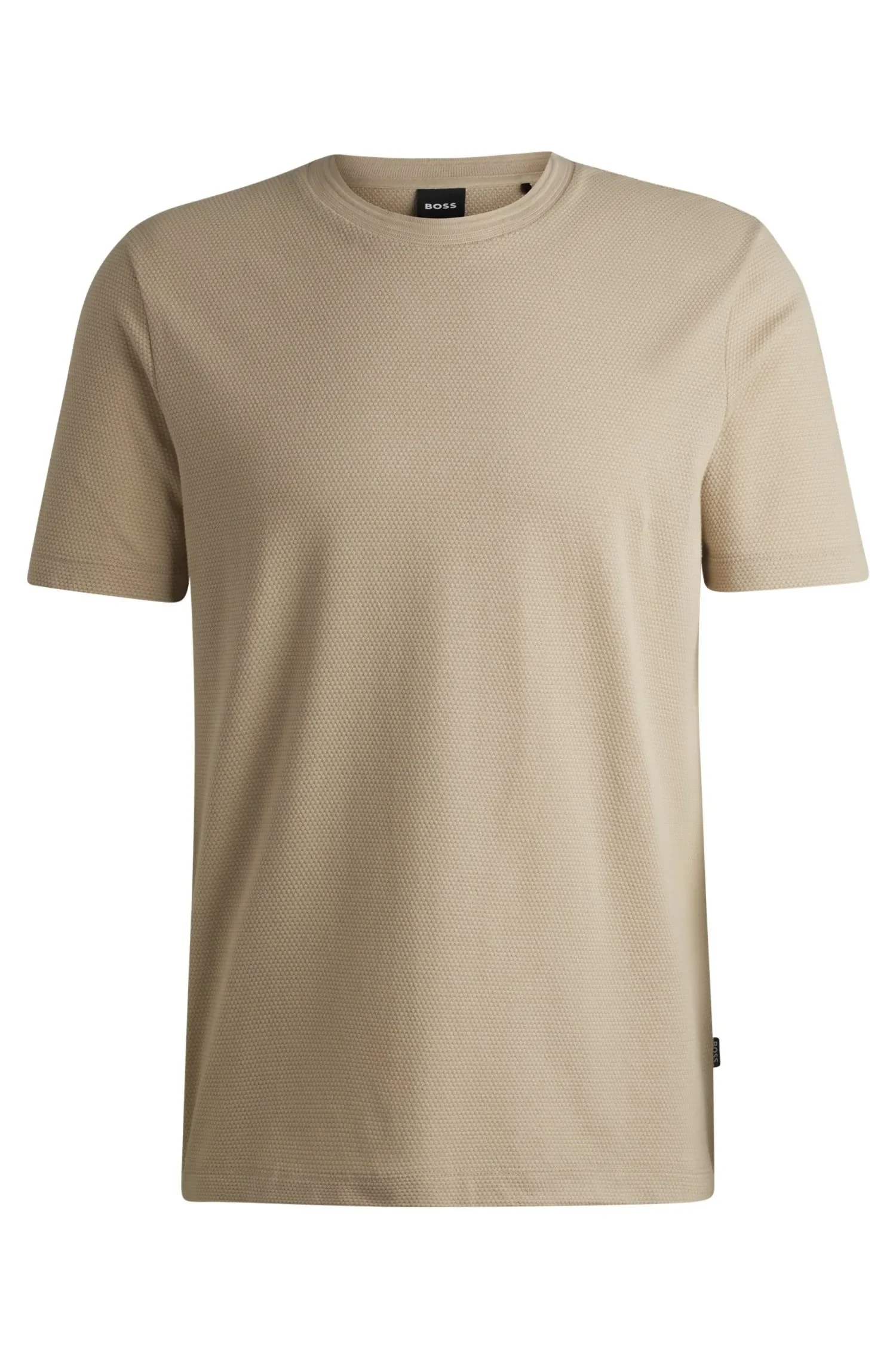 Camiseta com mistura de algodão e padrão jacquard com bolhas — imagem 1
