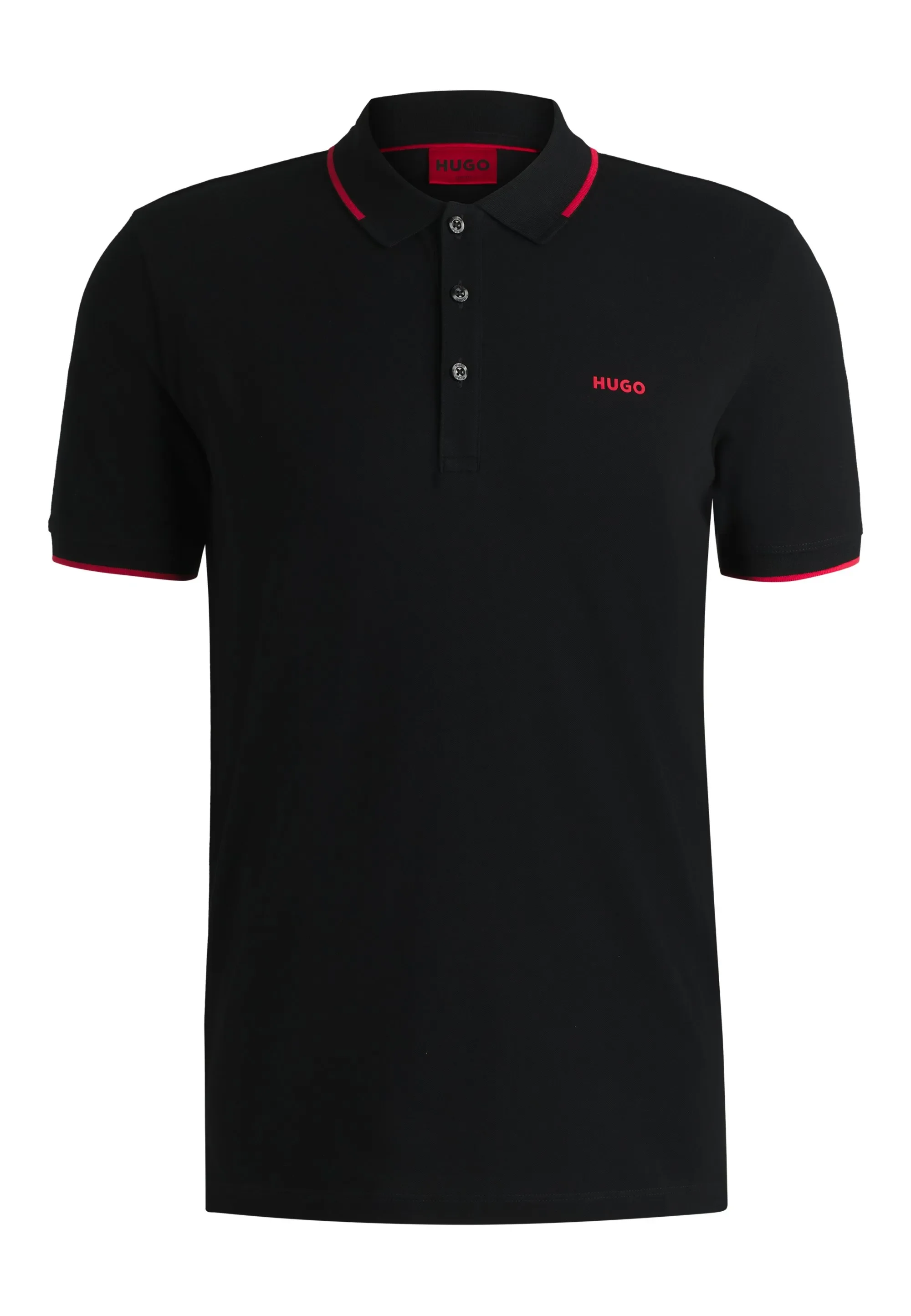 Polo Slim Fit Em Algodão Stretch Com Logo Bordado — imagem 1