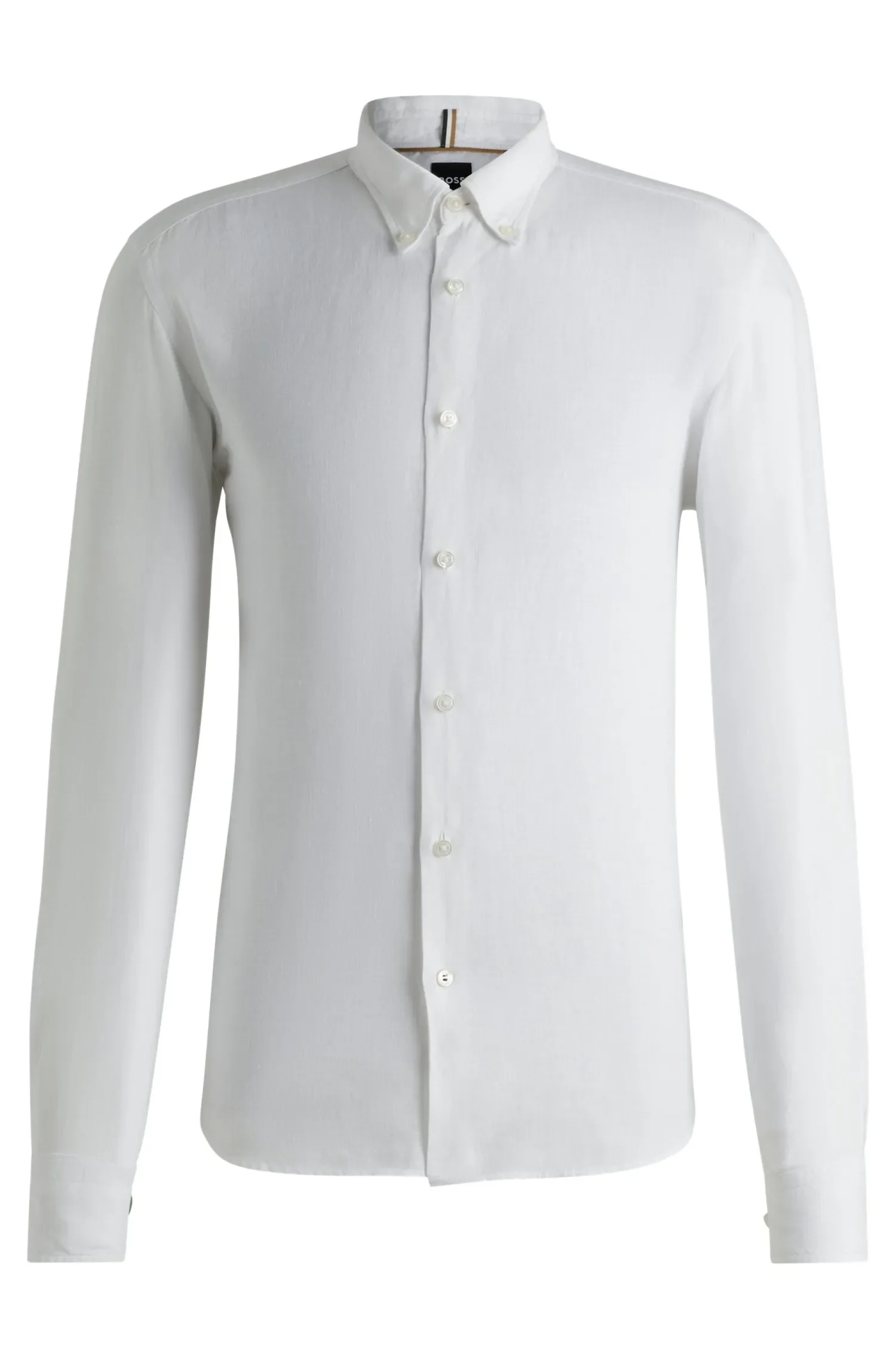 Camisa Com Botões Regular Fit Em Linho — imagem 1