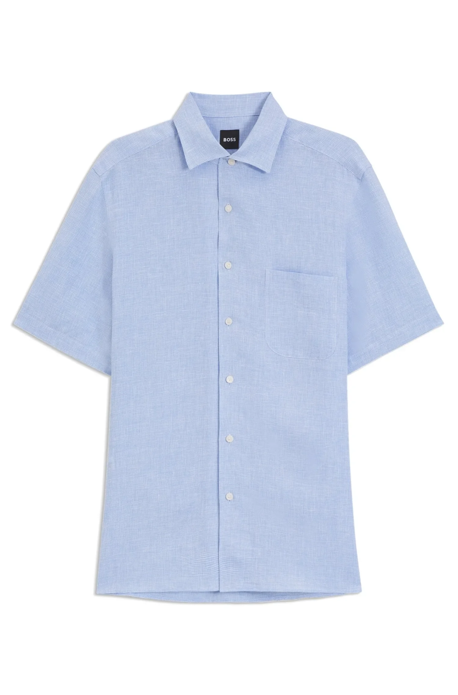 Camisa Regular Fit BOSS BY BECKHAM Em Linho — imagem 1