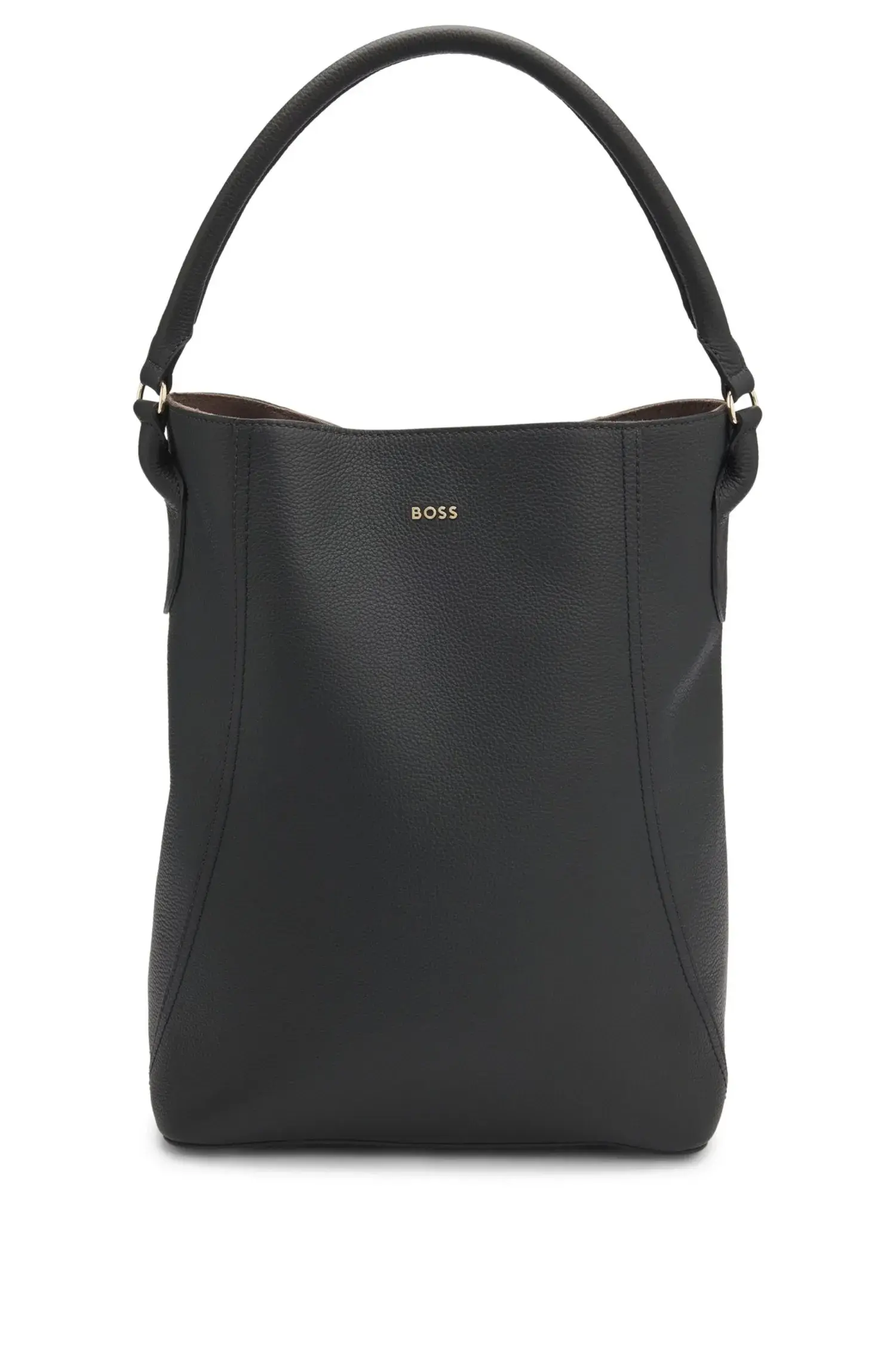 Bolsa Bucket Em Couro Granulado
