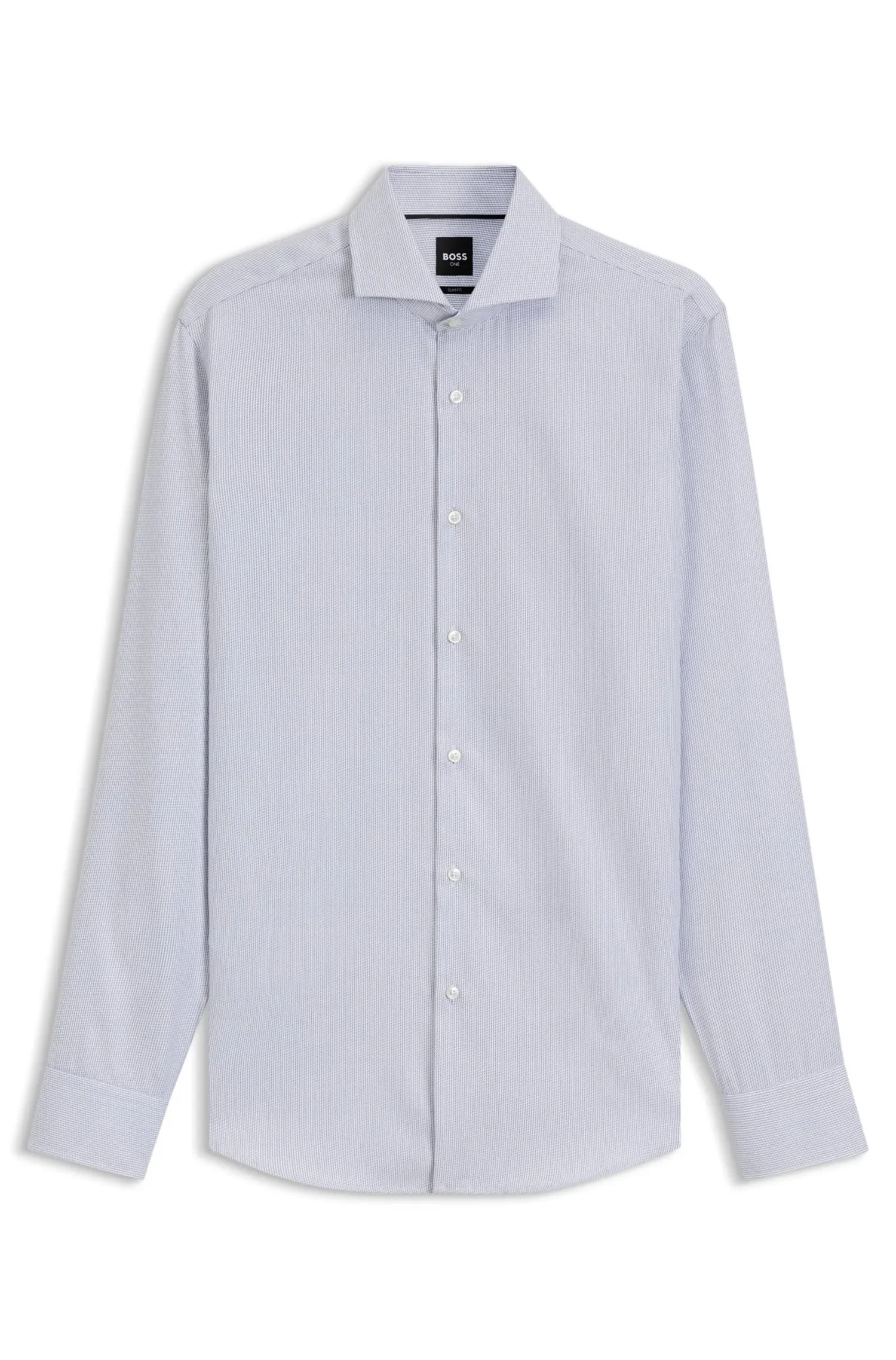 Camisa Slim Fit Em Algodão Dobby — imagem 1