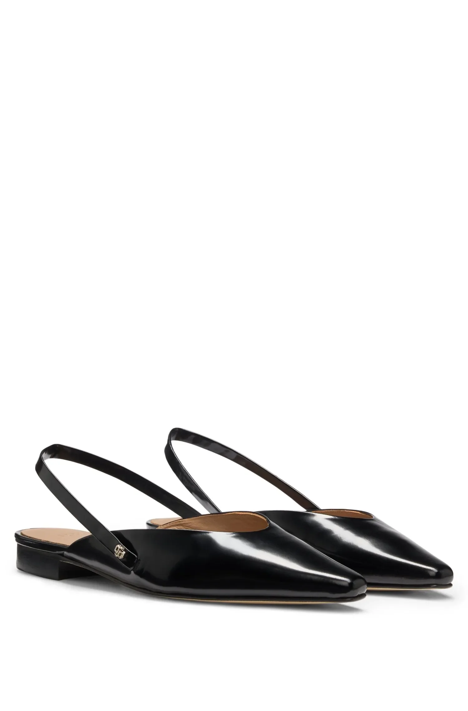 Saltos Altos Slingback Em Couro — imagem 1