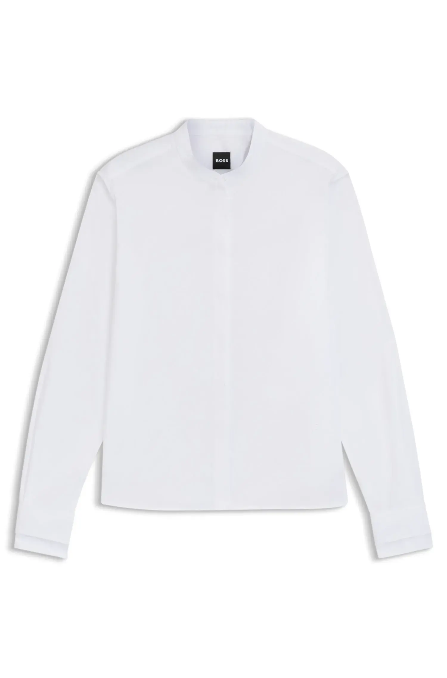 Blusa De Ajuste Regular Em Popelina De Algodão