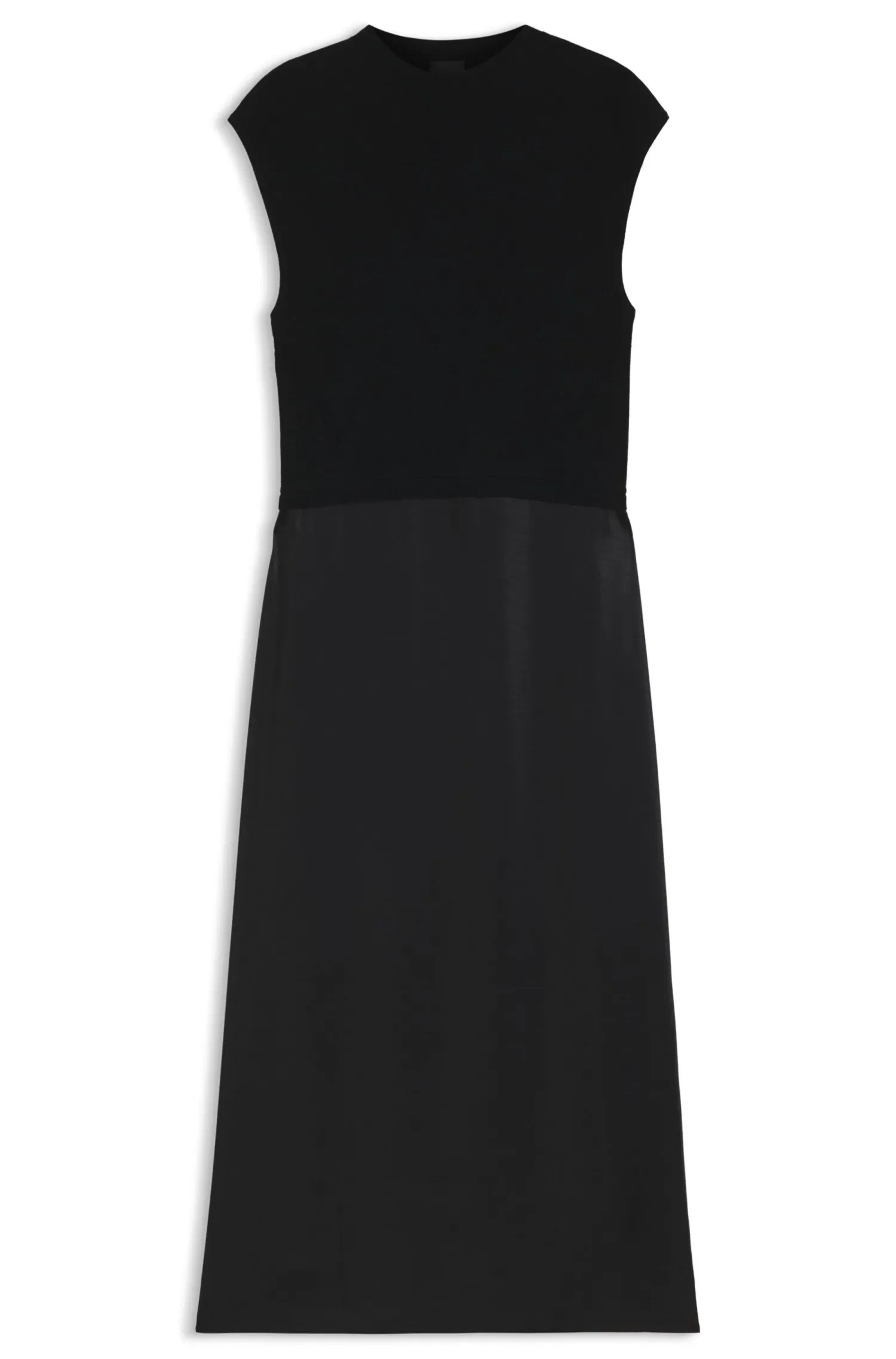 Vestido De Malha Com Saia De Cetim — imagem 1
