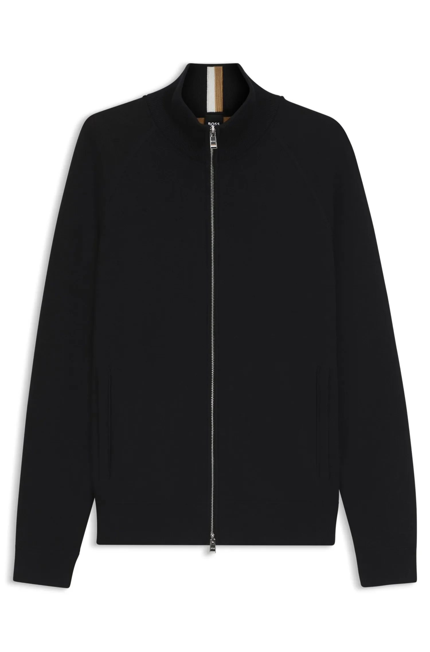 Cardigan Com Fecho Em Algodão E Lã Virgem — imagem 1