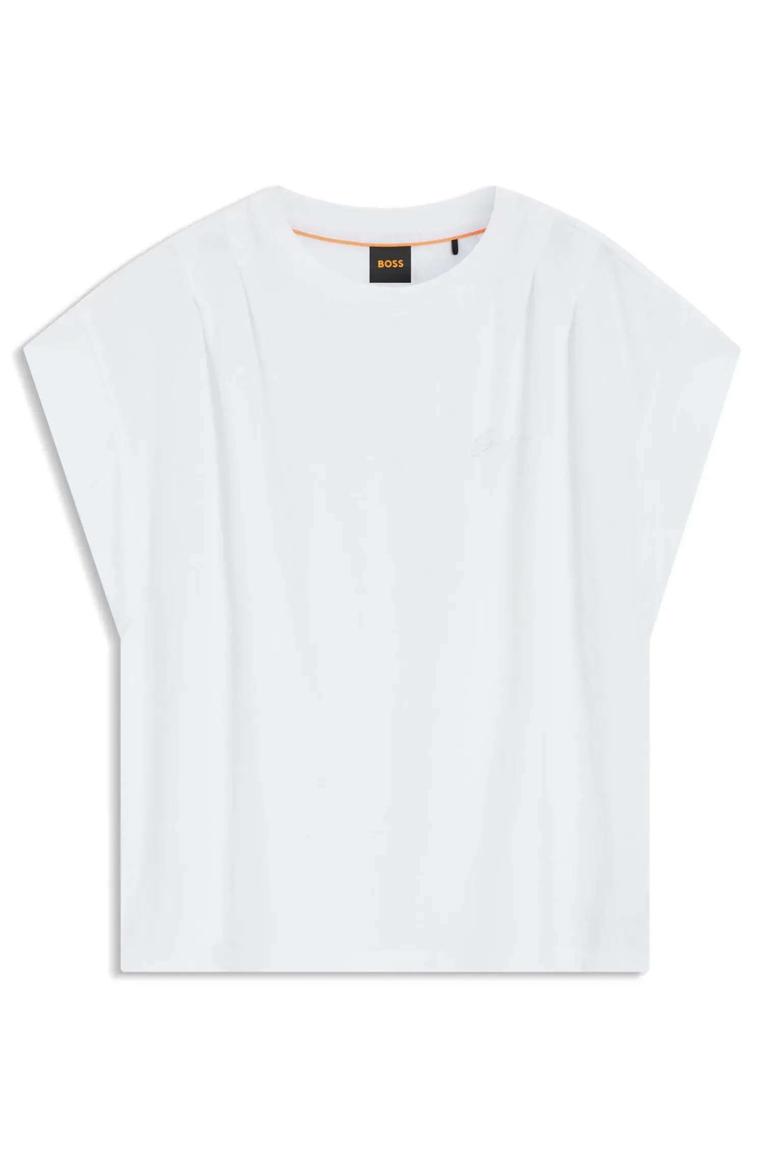 Camiseta De Ajuste Descontraído Em Algodão Com Logo Manuscrito
