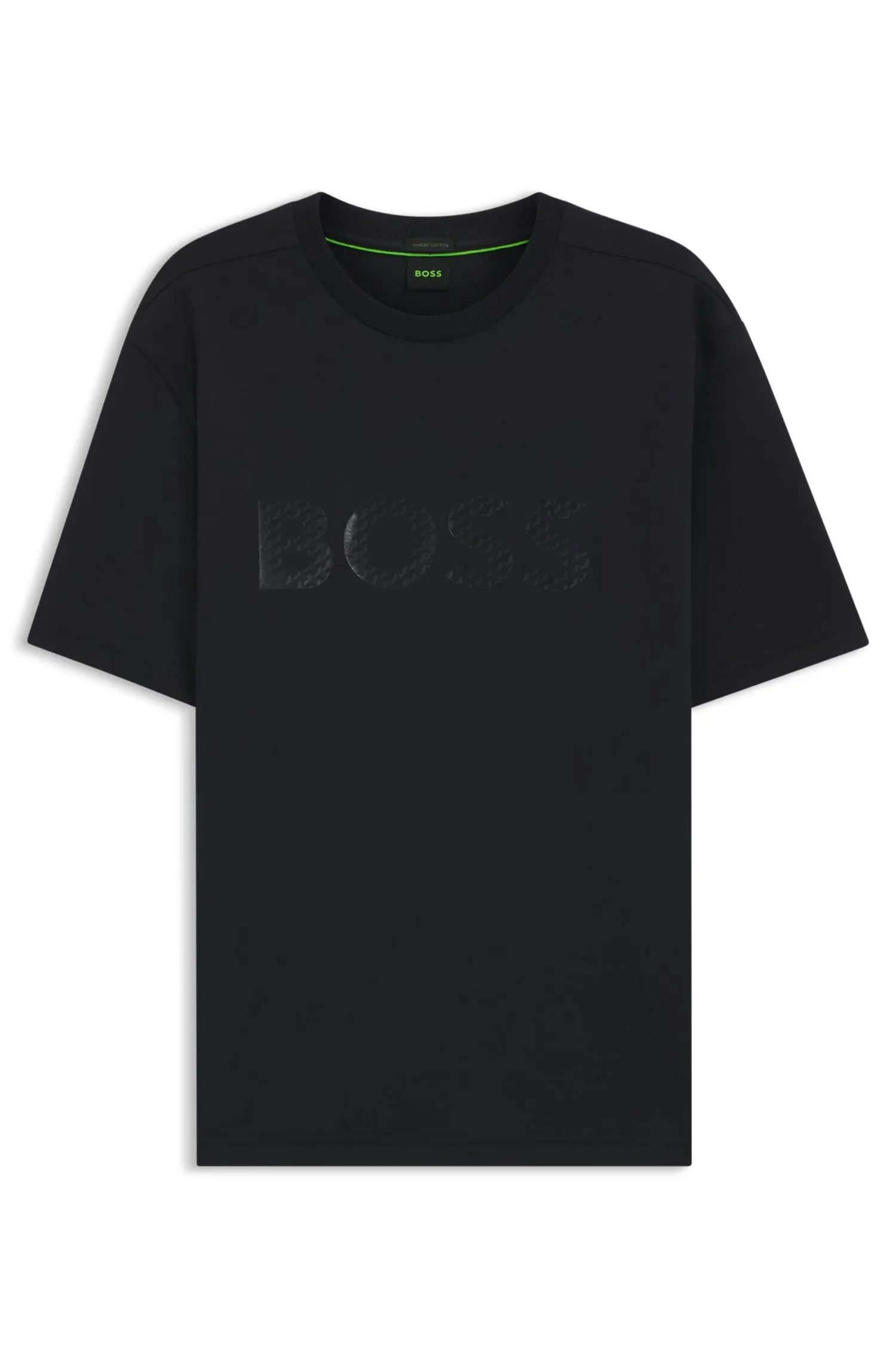 Camiseta Em Jersey De Algodão Com Logo Estruturado — imagem 1