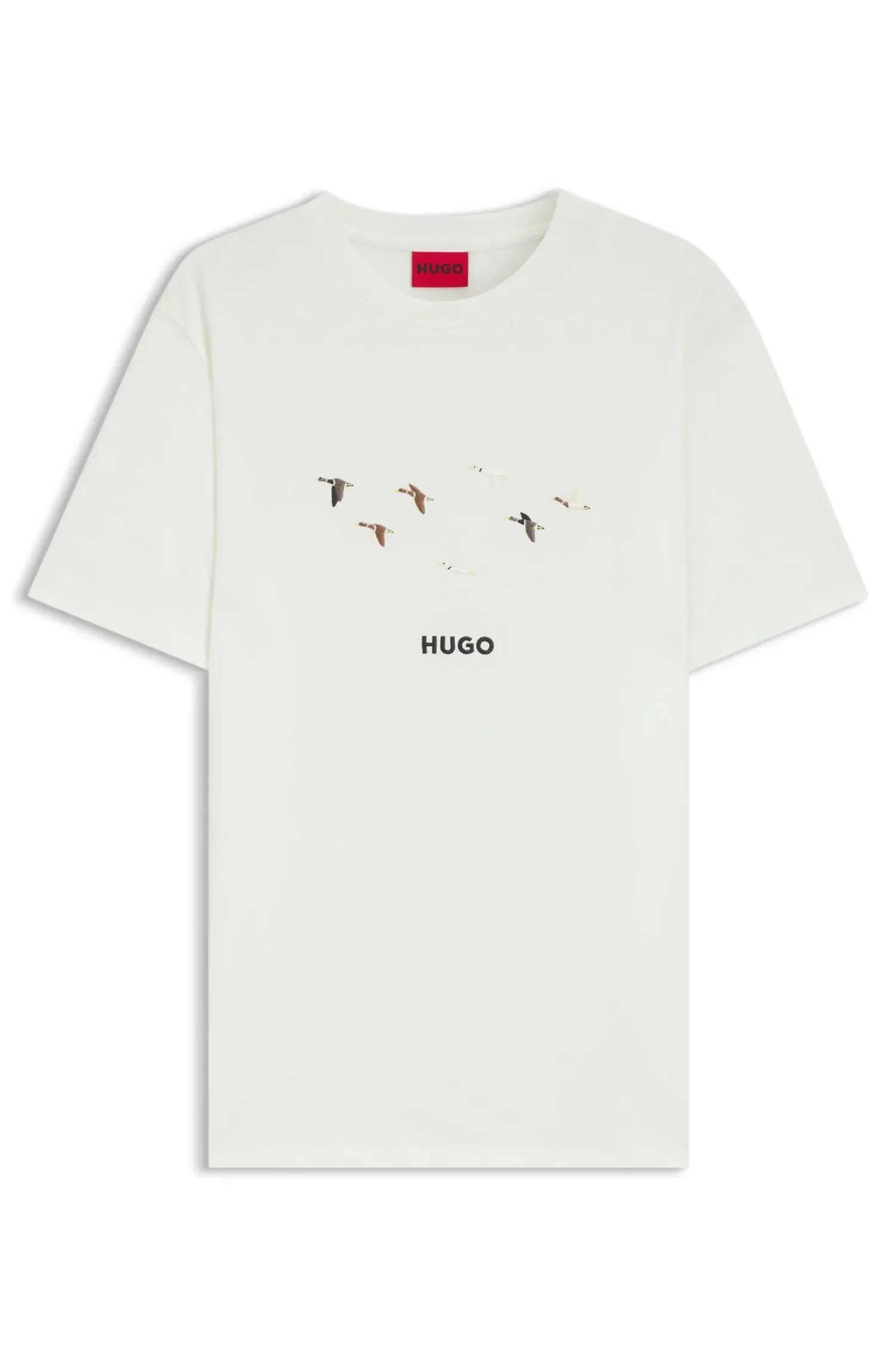 Camiseta Em Jersey De Algodão Com Logo Bordado — imagem 1