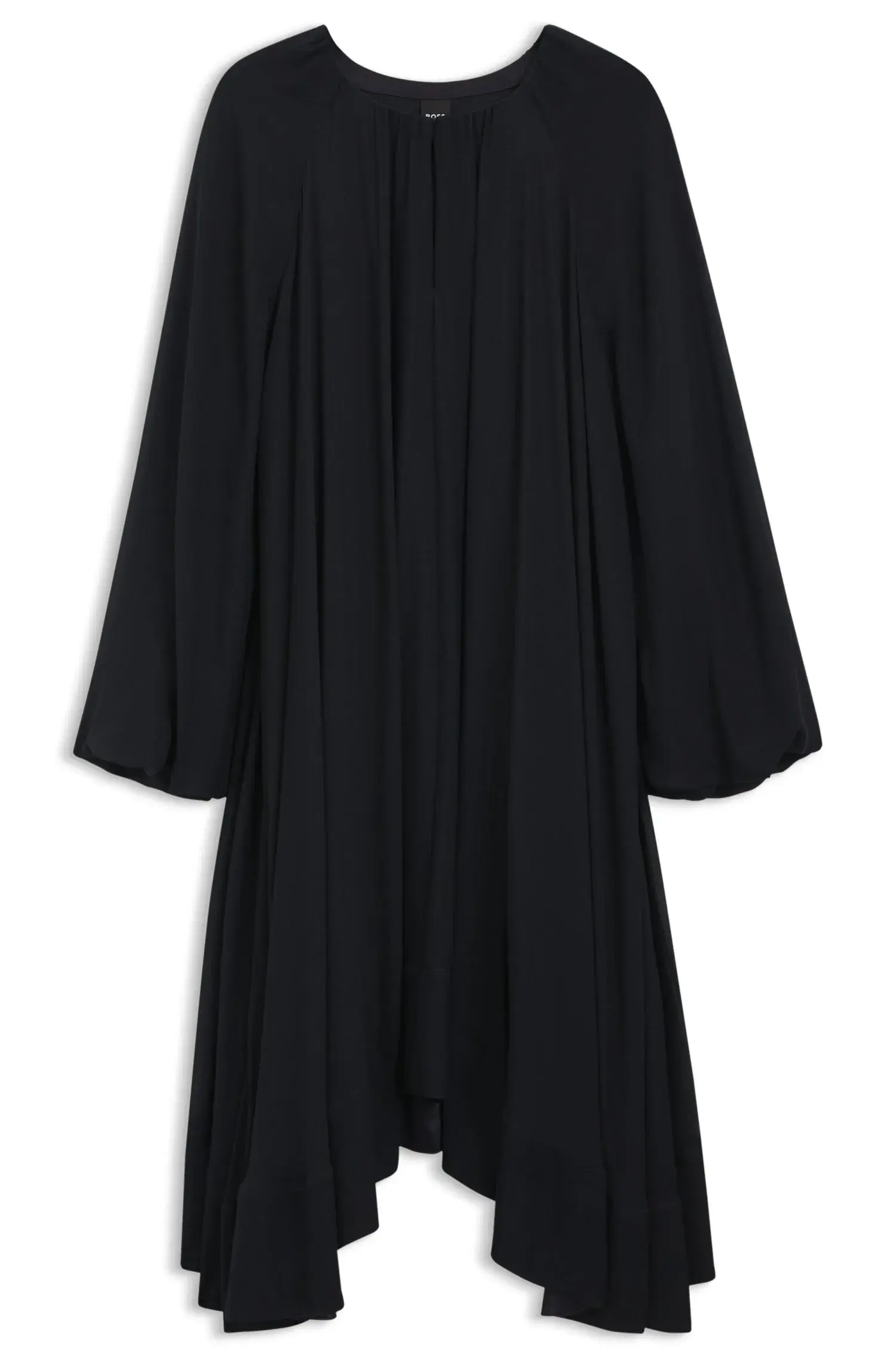 Vestido De Ajuste Regular De Duas Camadas Em Seda