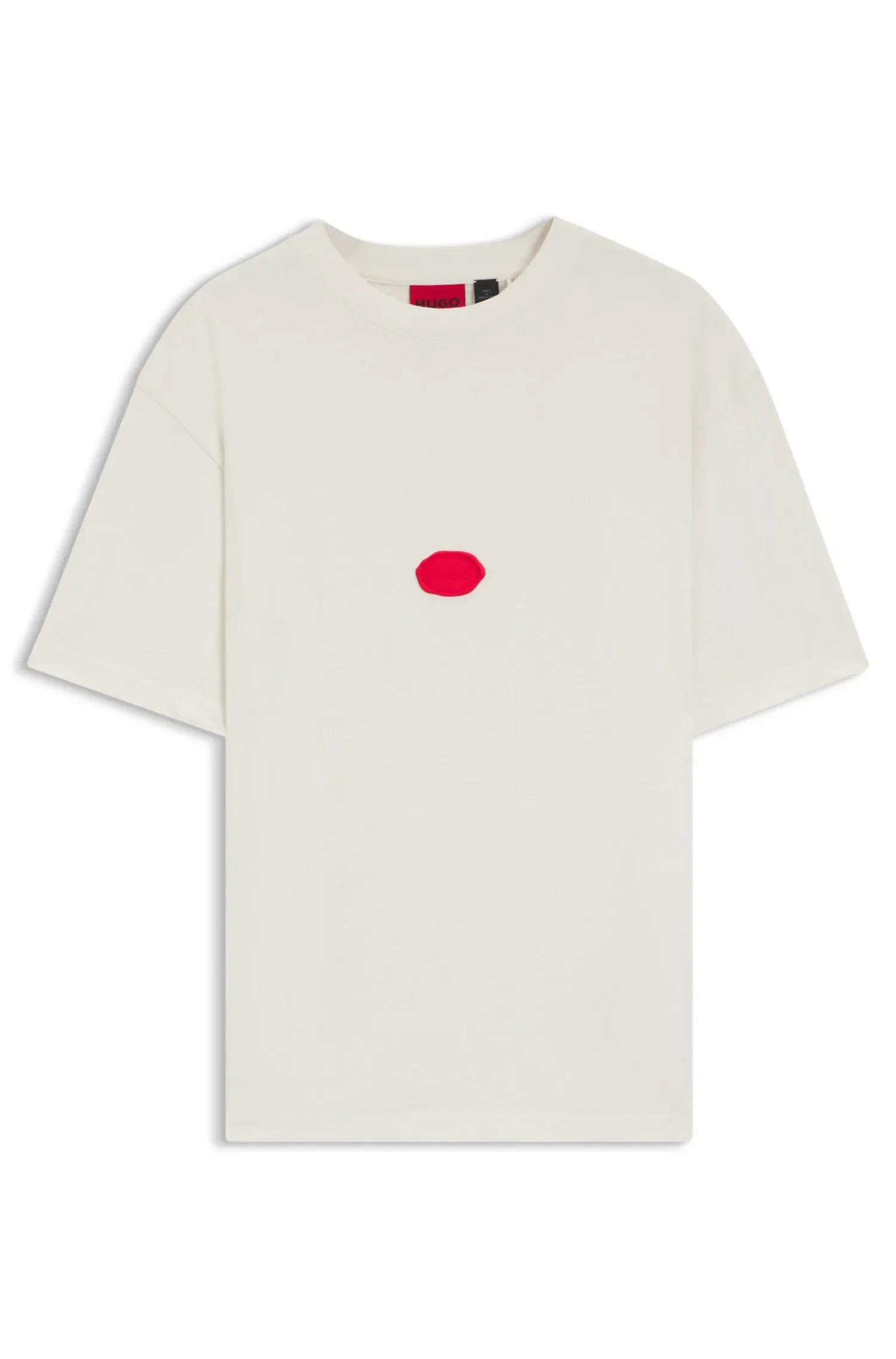 Camiseta Em Jersey De Algodão Com Logo Em Lacre — imagem 1