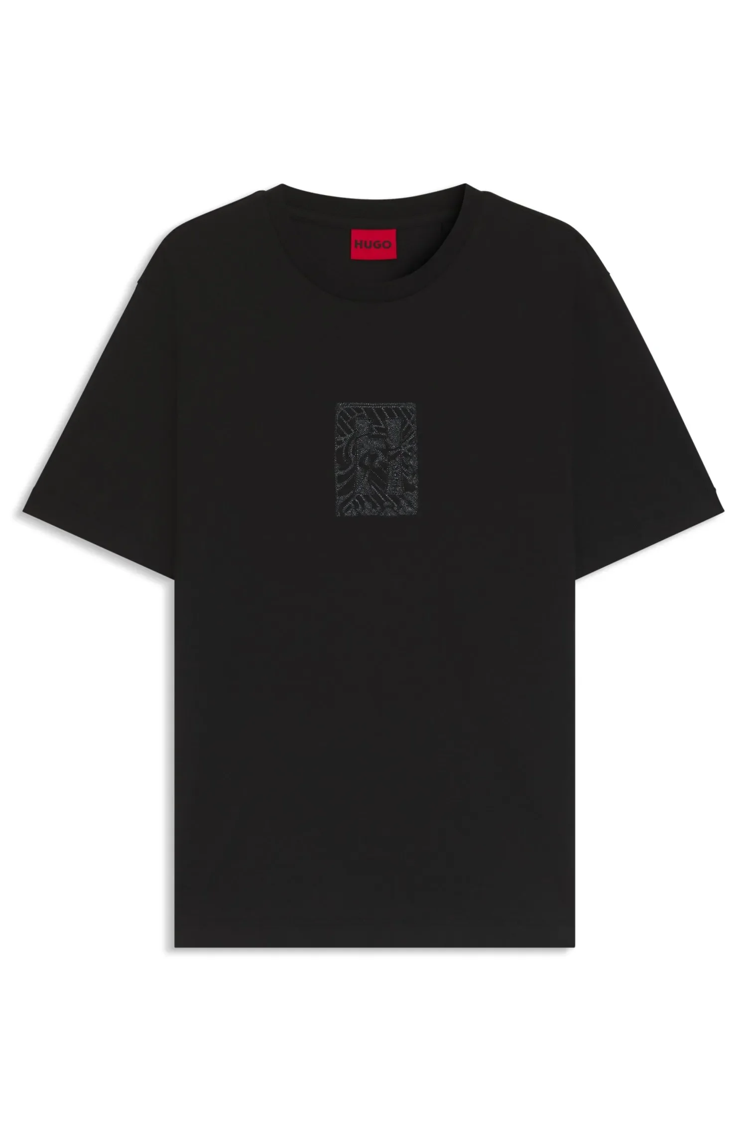 Camiseta De Algodão Jersey Com Bordado Artístico — imagem 1