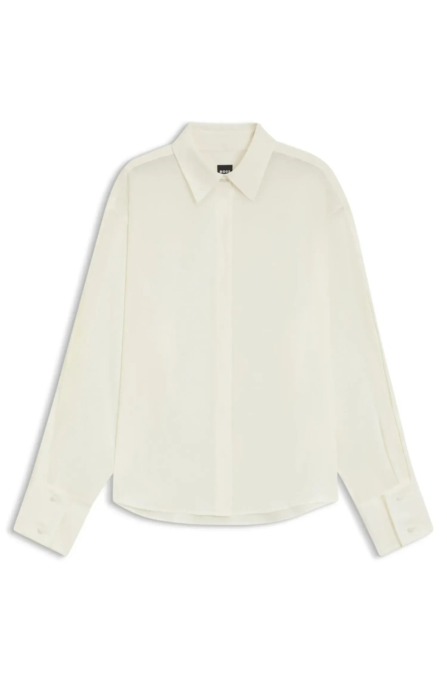 Blusa De Ajuste Descontraído Em Seda