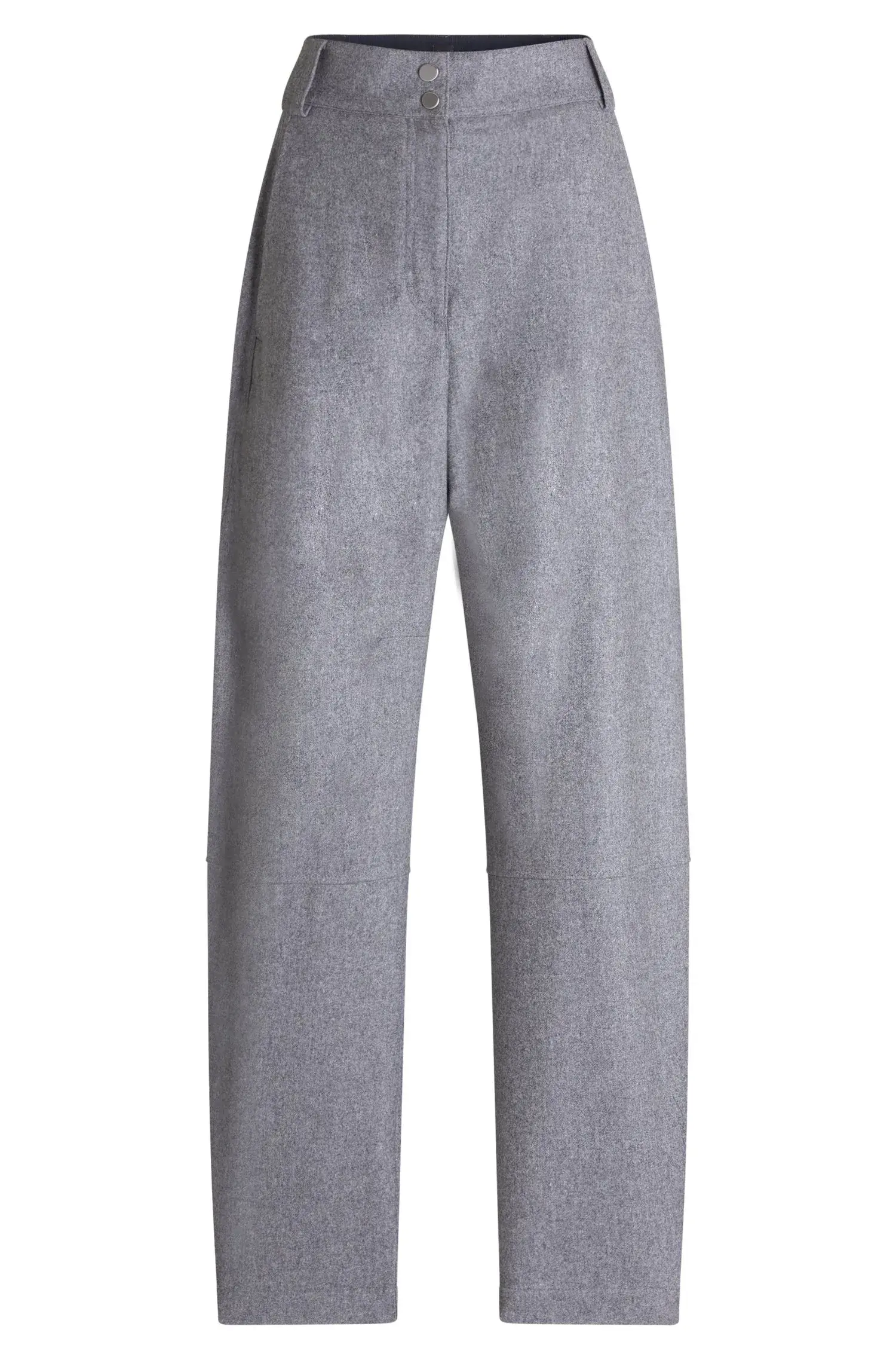 Calça De Mistura De Lã Relaxed Fit