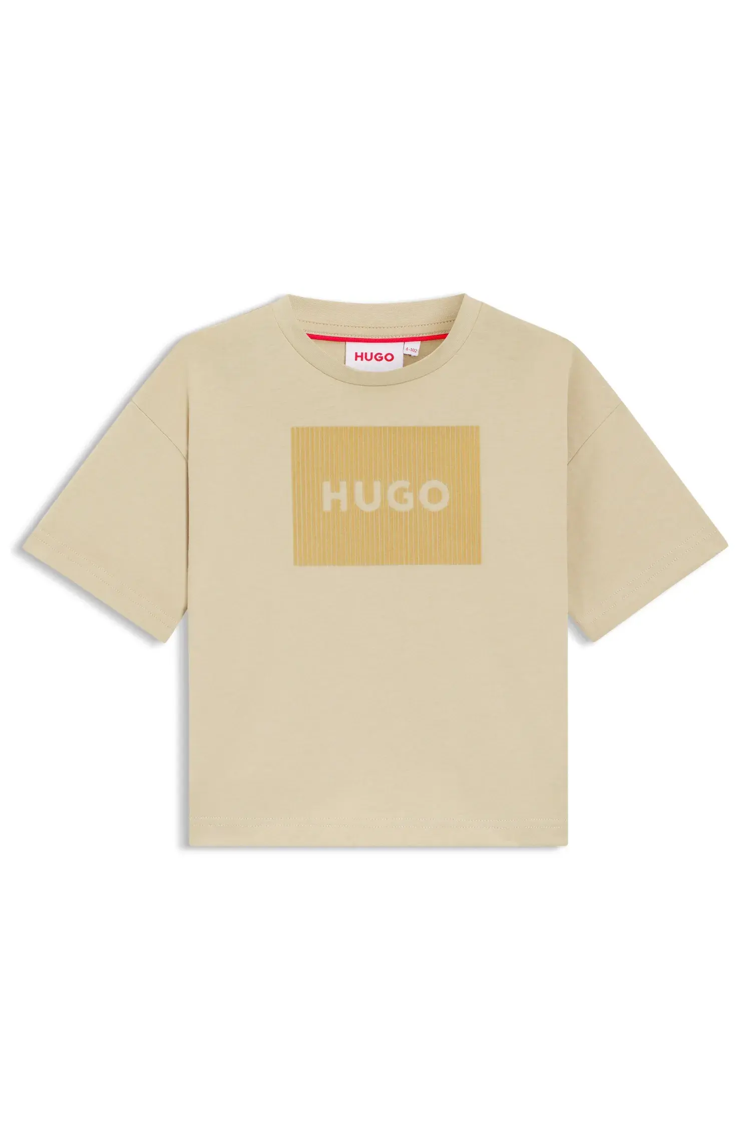 Camiseta Infantil Em Algodão Com Logo De Efeito Veludo