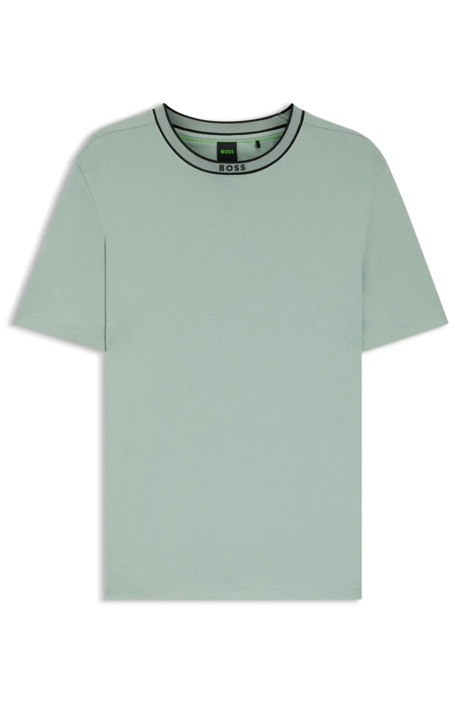 Camiseta Em Jersey De Algodão Com Colarinho De Logo — imagem 1