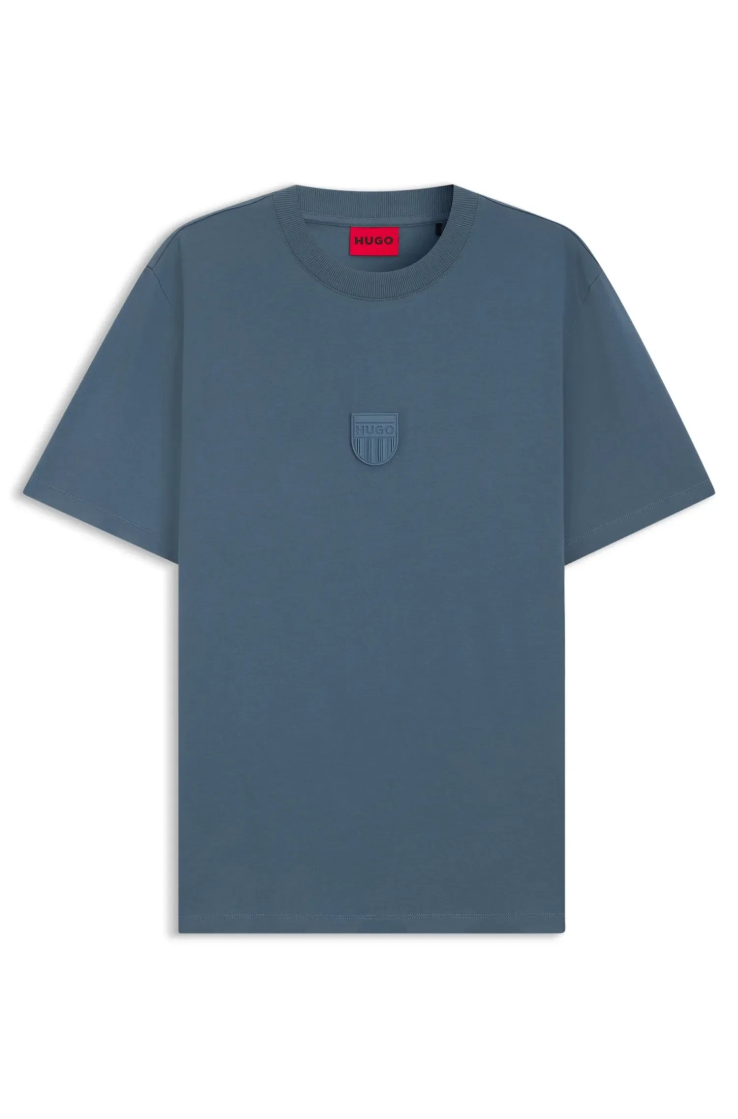 Camiseta Em Jersey De Algodão Com Logo Em Borracha — imagem 1