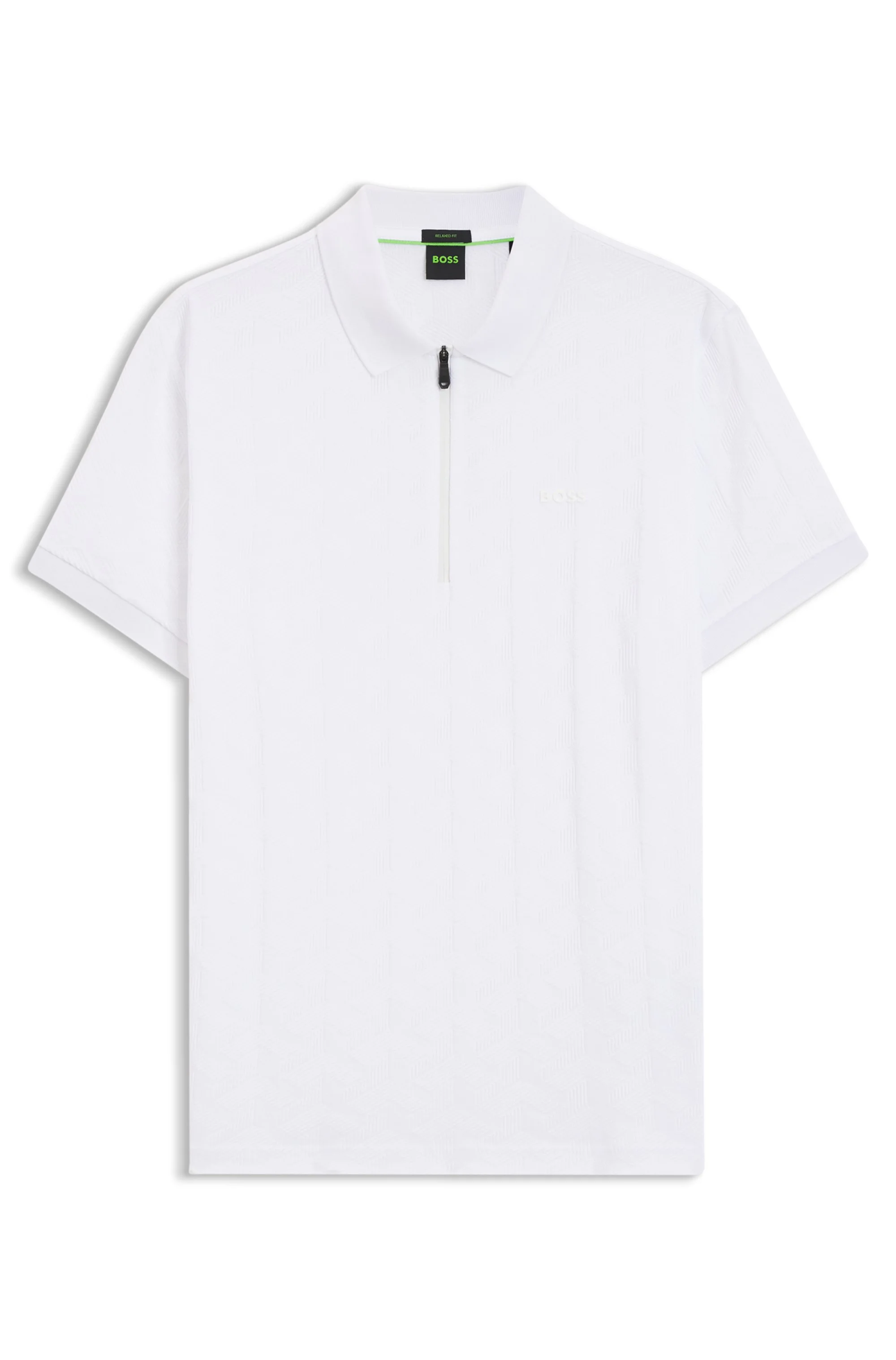 Polo Em Algodão Mercerizado Com Padrão De Jacquard — imagem 1