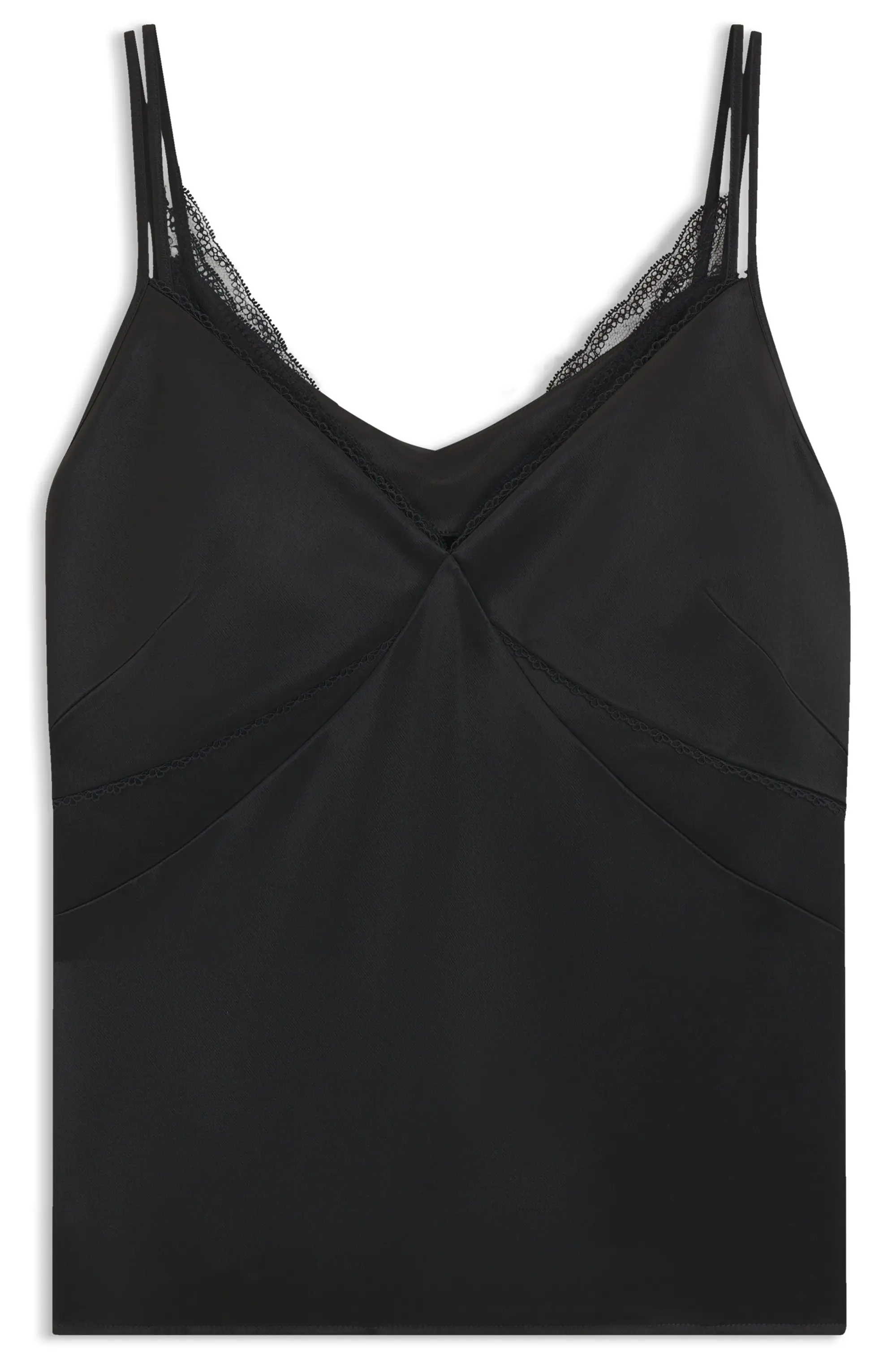 Blusa De Cetim Com Acabamento Em Renda