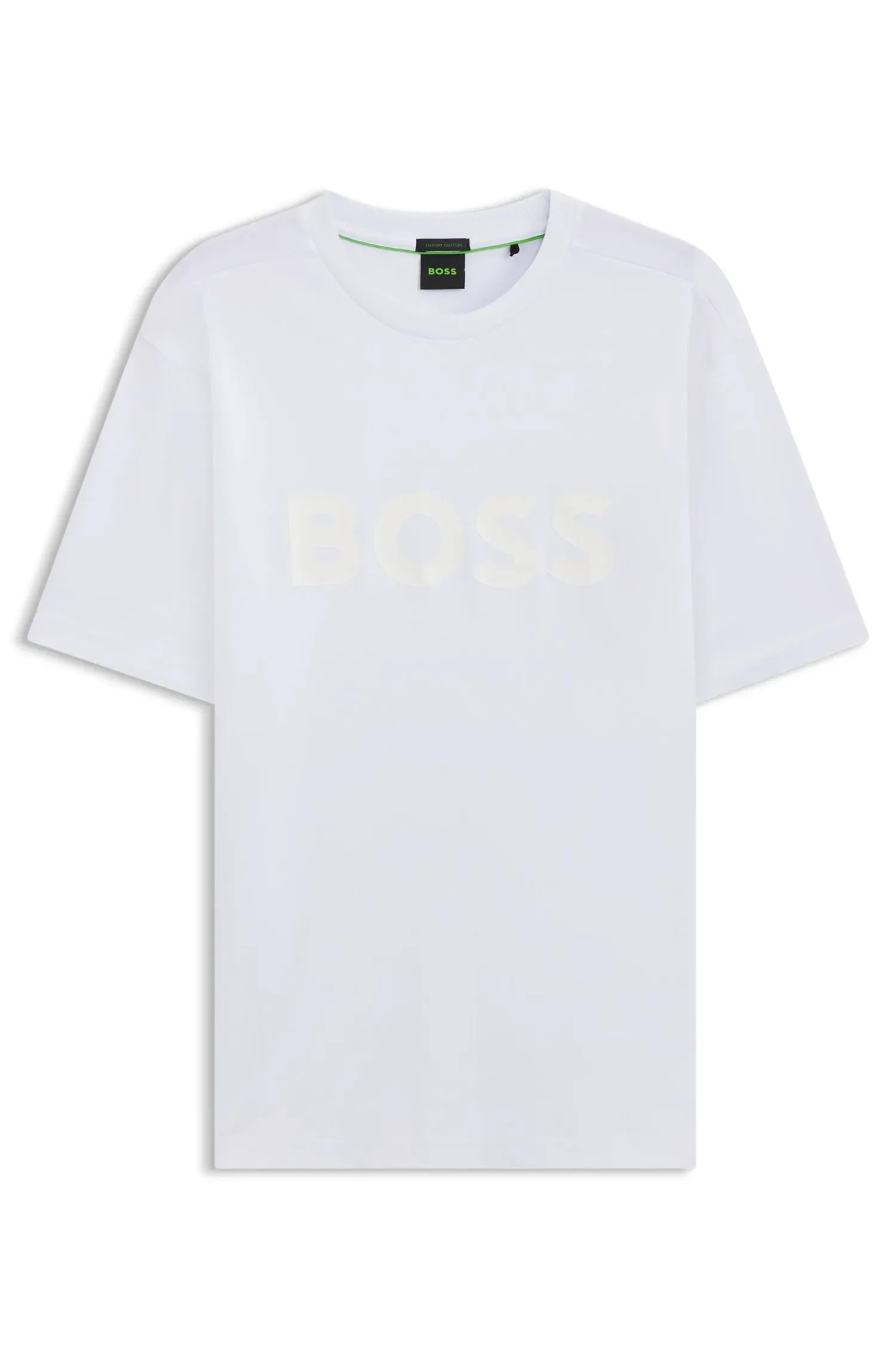 Camiseta Em Jersey De Algodão Com Logo Estruturado — imagem 1