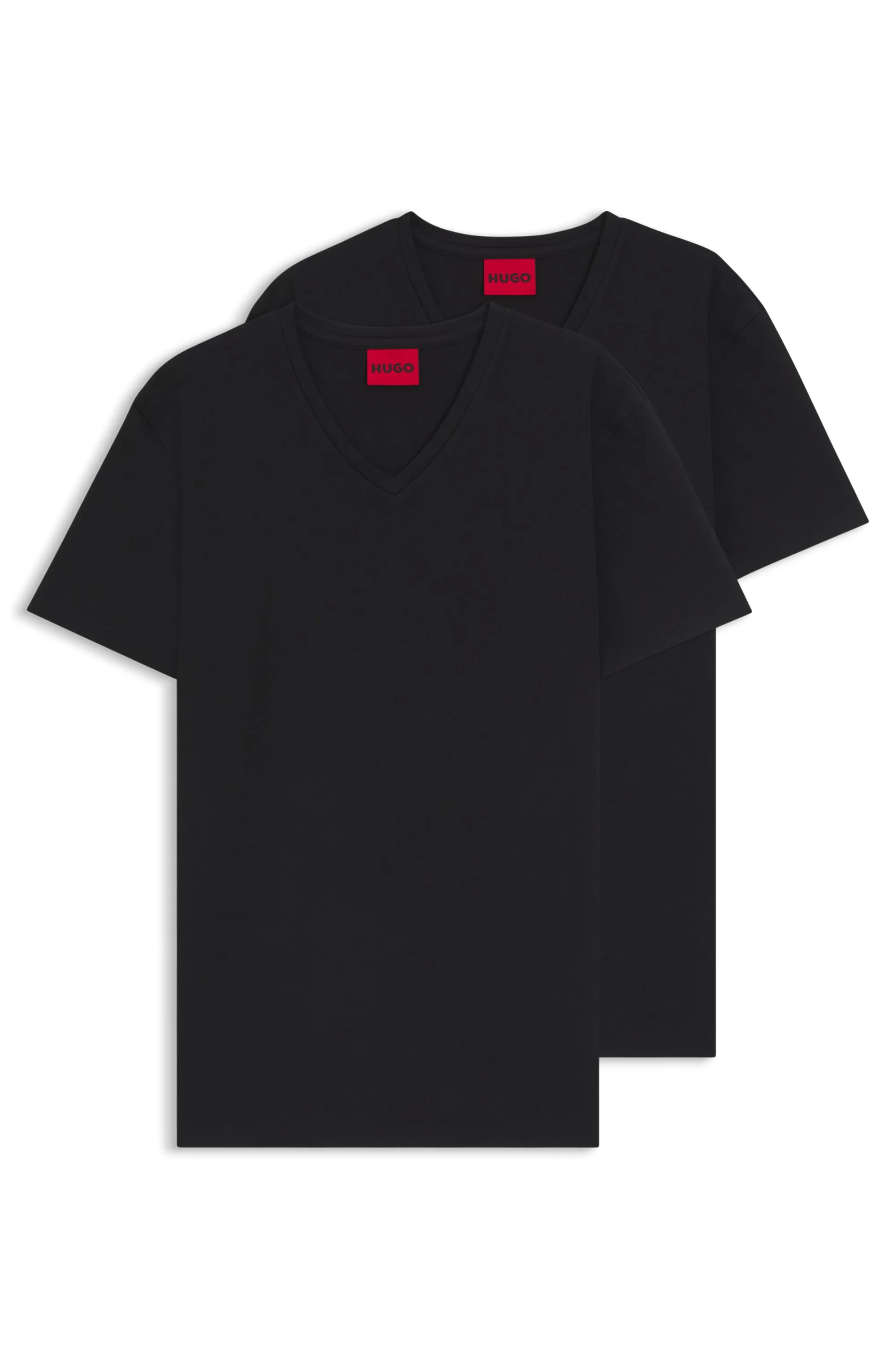 Pack De 2 Camisetas Gola V Em Algodão Stretch — imagem 1