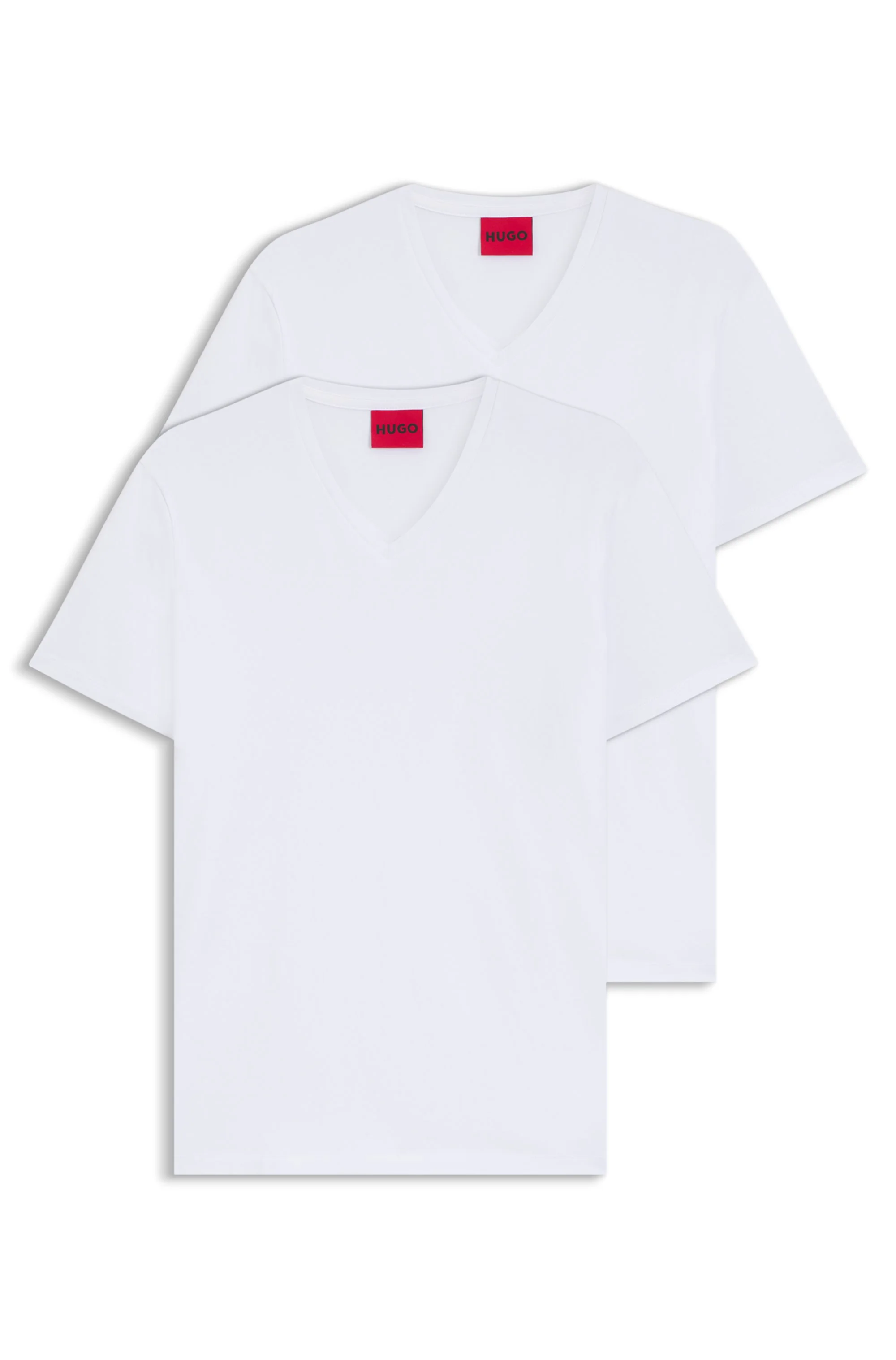 Pack De 2 Camisetas Gola V Em Algodão Stretch — imagem 1