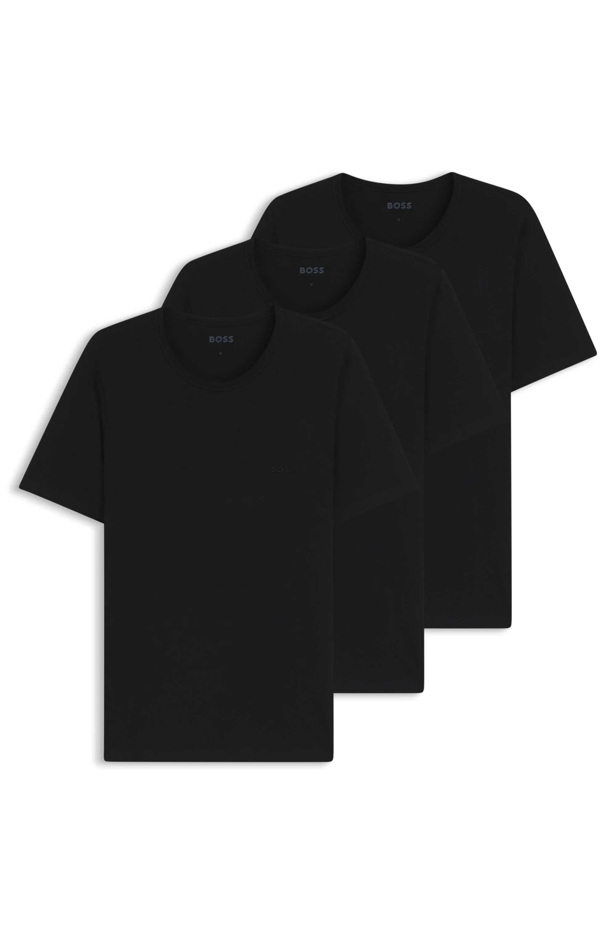 Pack De 3 Camisetas Com Logo Bordado Em Algodão — imagem 1